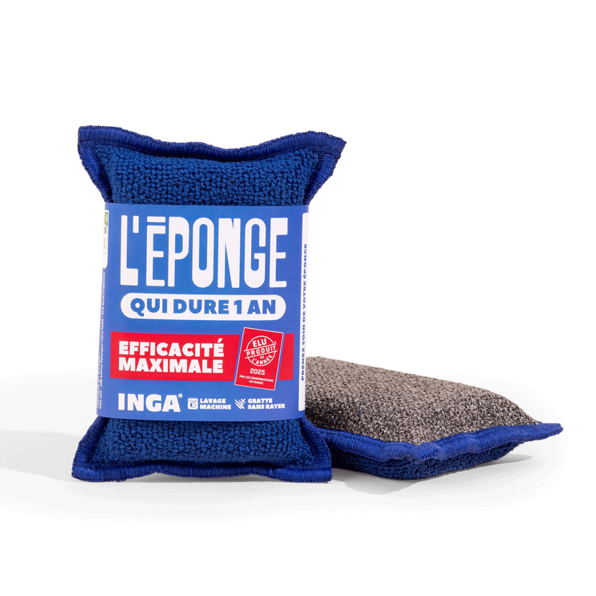 INGA Éponge grattante bleue 1 éponge