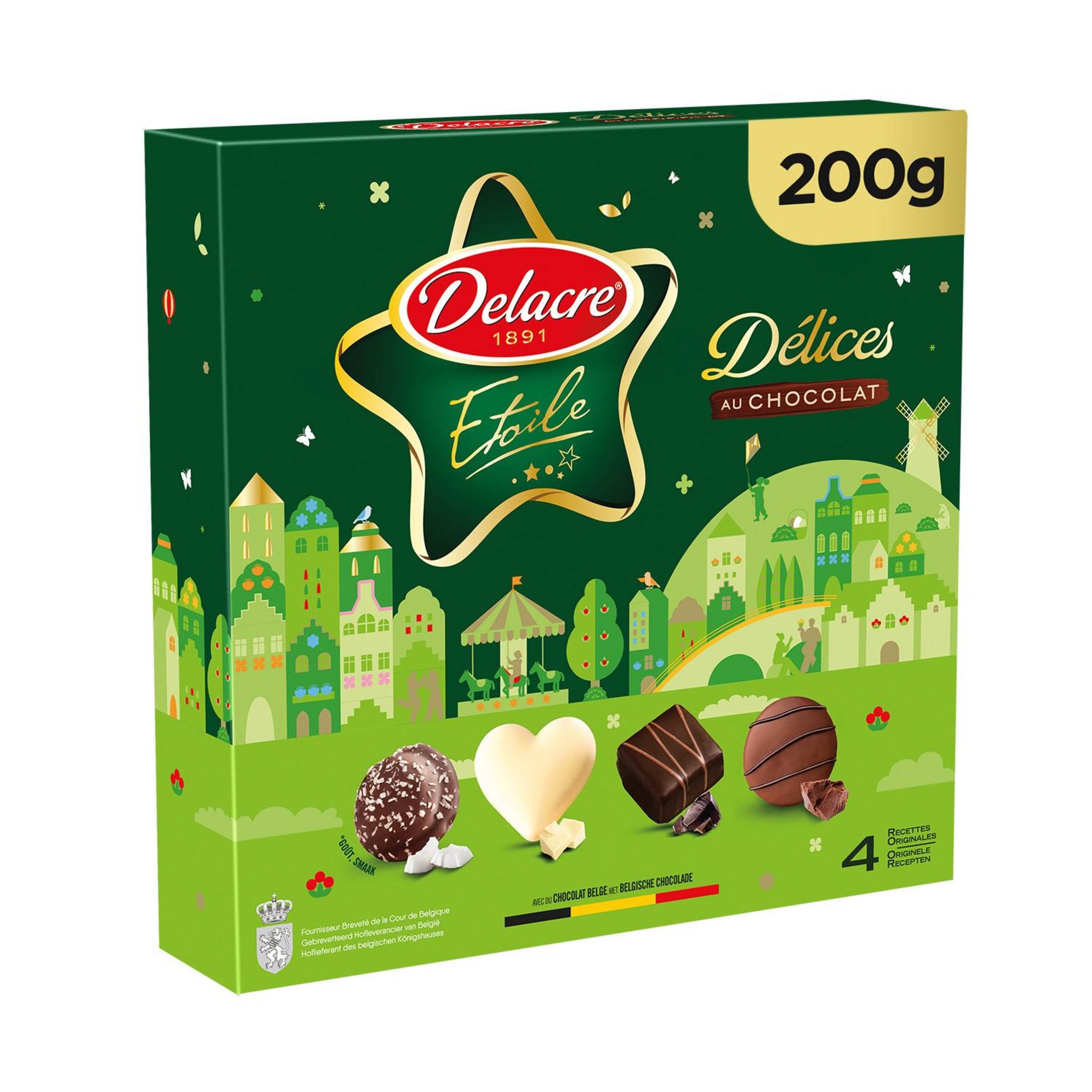 DELACRE Assortiment de biscuits et délices au chocolat 200g
