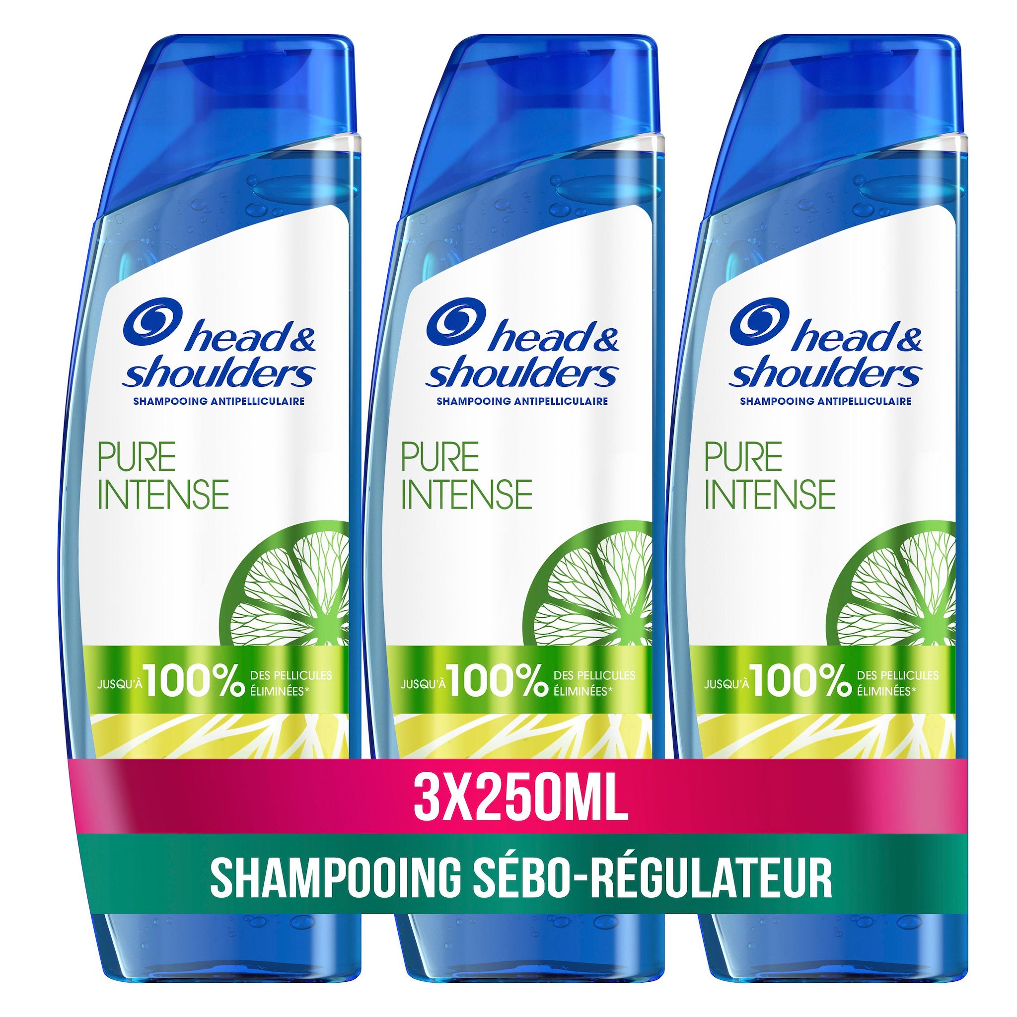 HEAD & SHOULDERS Shampooing pure intense sébo régulateur 3x250ml