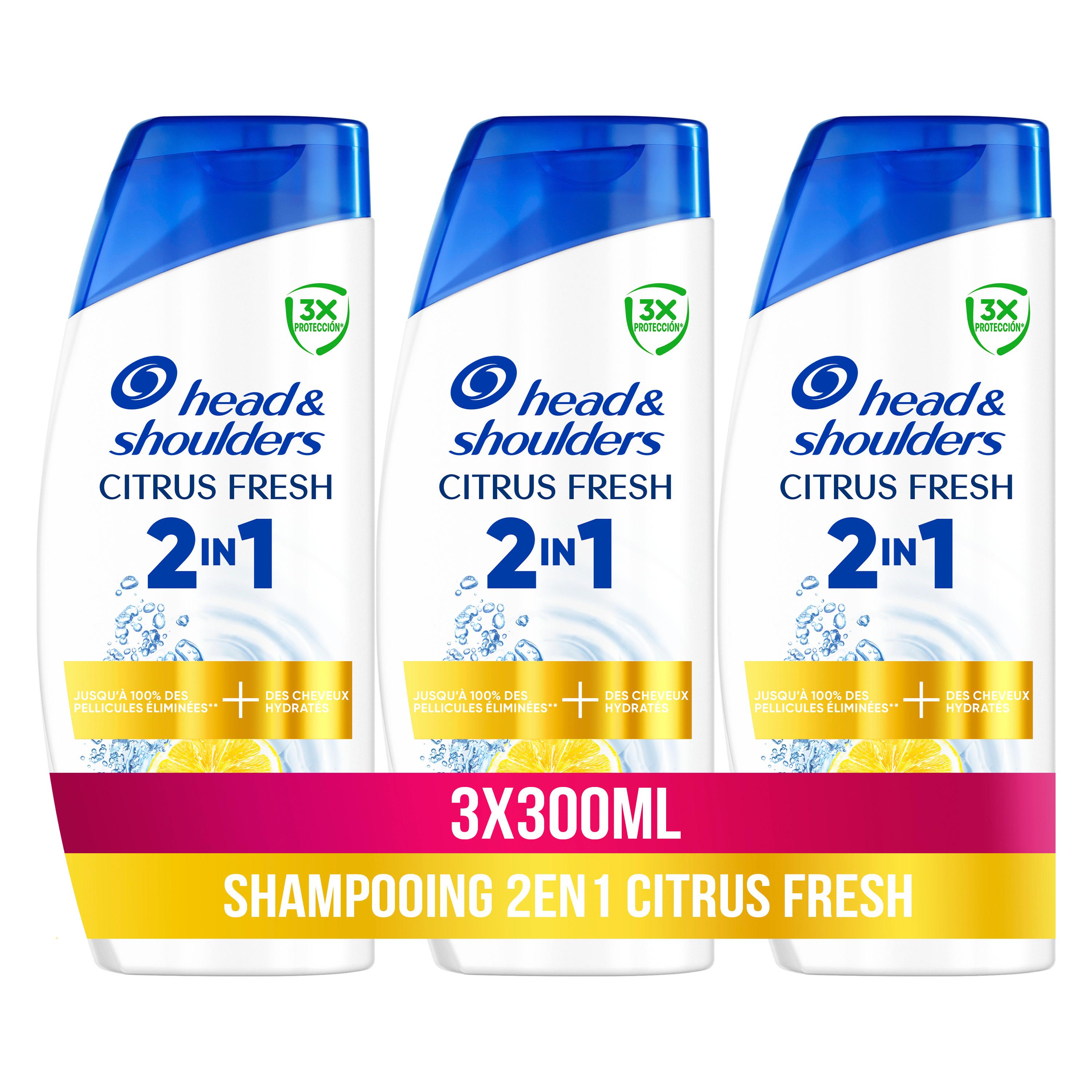 Voir la diapositive 2 : HEAD & SHOULDERS Shampooing citrus fresh 2en1 3x300ml