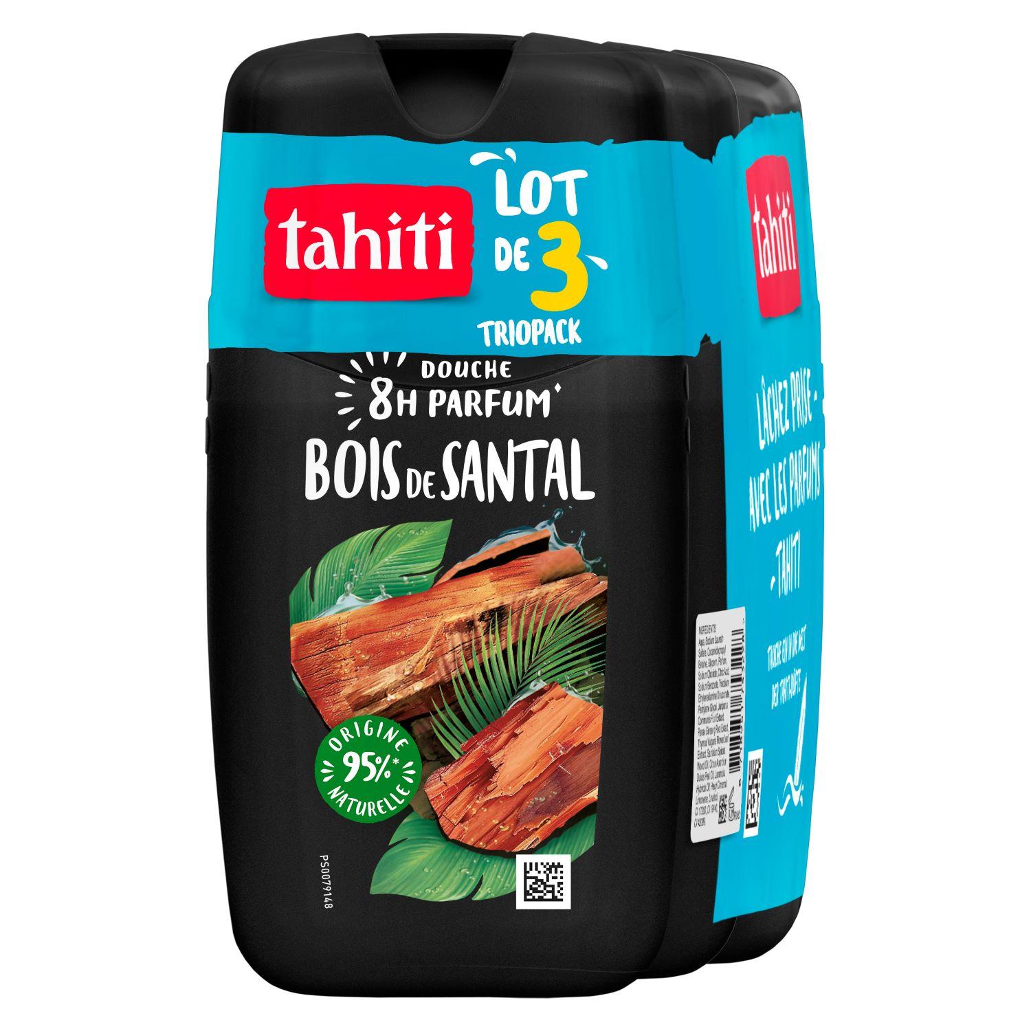 TAHITI Gel douche parfum bois de santal 3x250ml