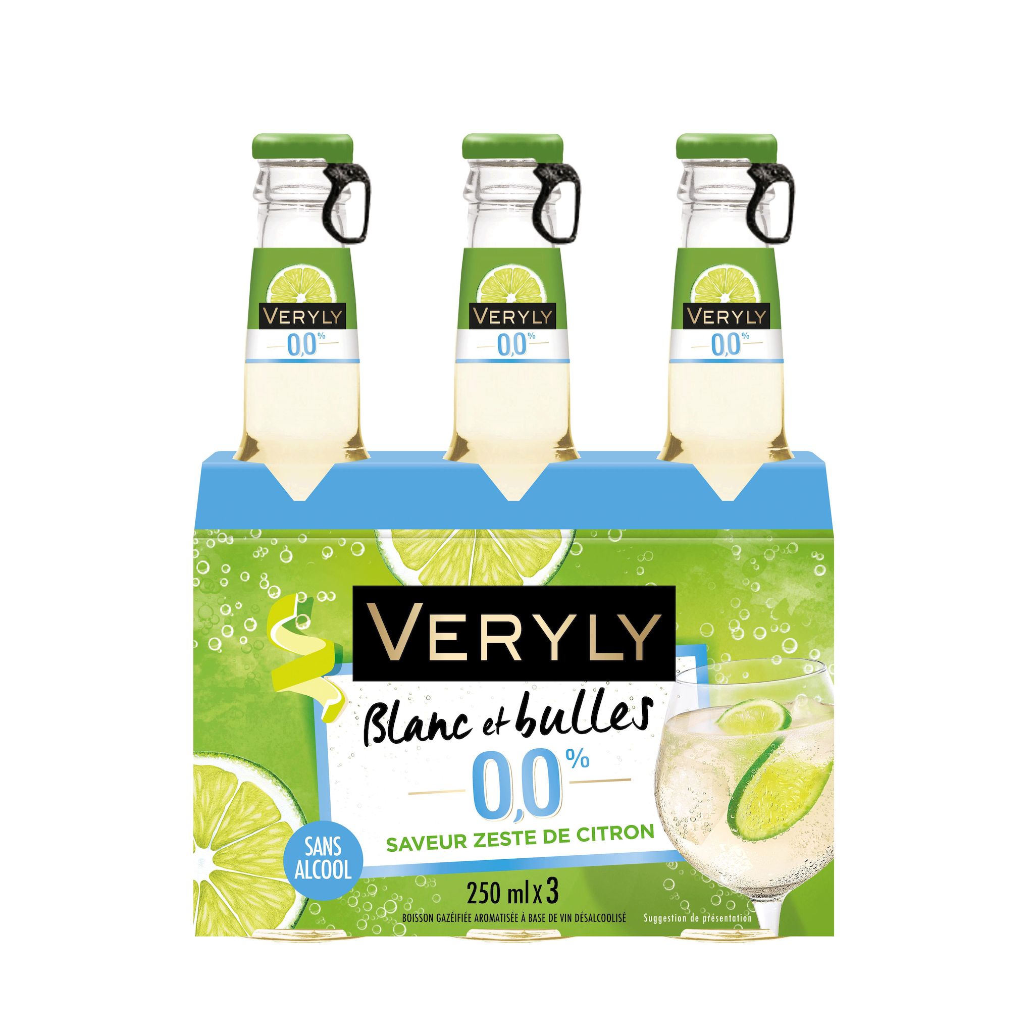 VERY Boisson pétillante saveur citron vert sans alcool 3x25cl