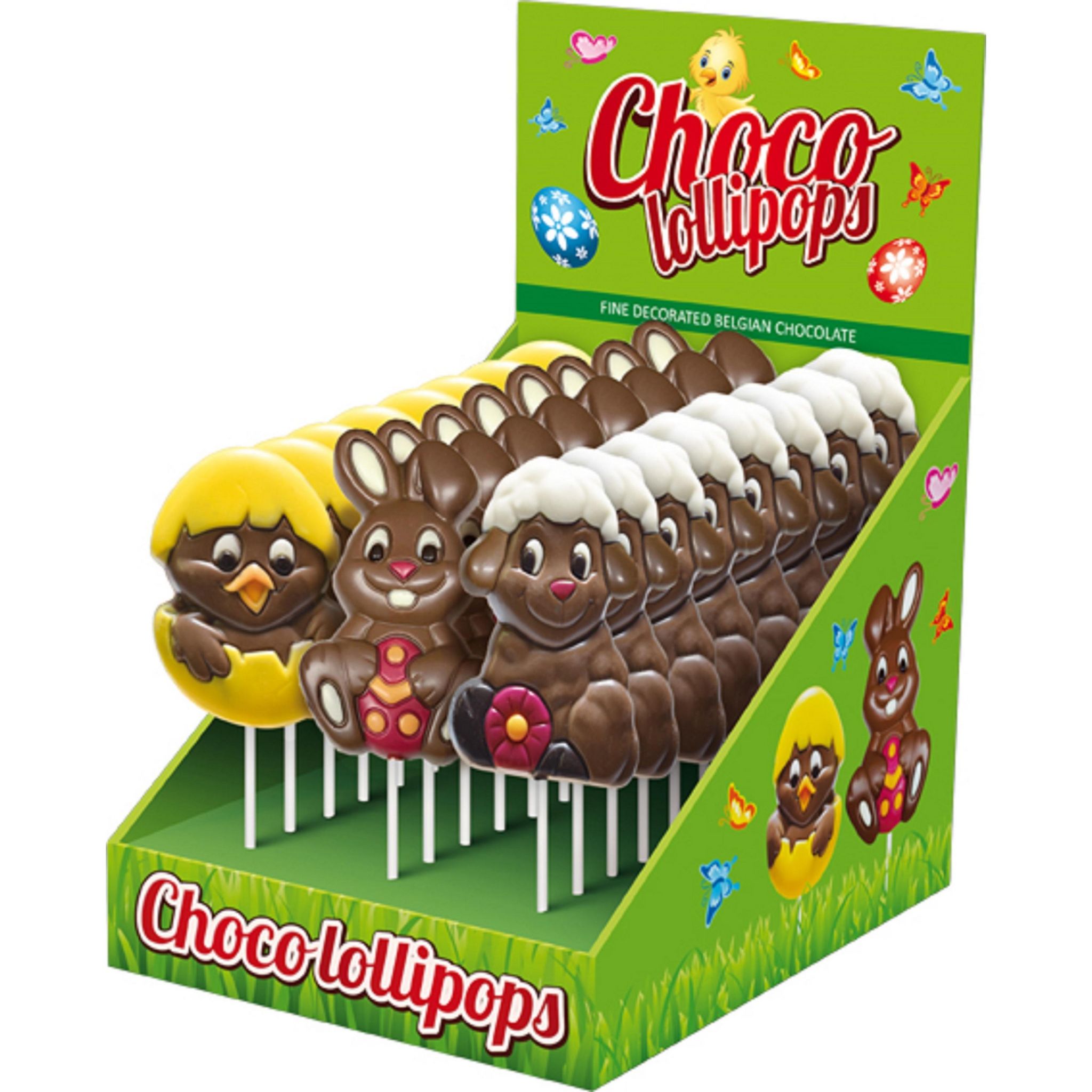 Sucette en chocolat blanc et chocolat au lait 35g