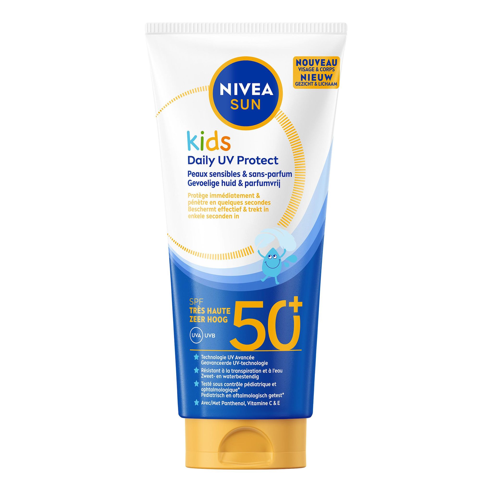 NIVEA SUN Kids Daily UV protect SPF50+ peaux sensibles sans parfum 100ml