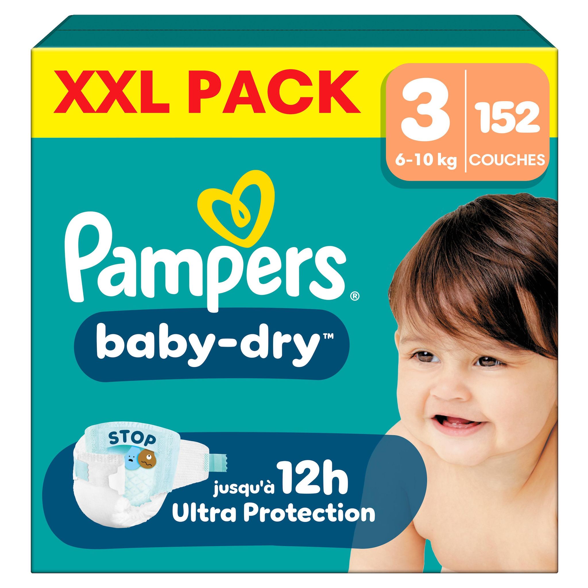 PAMPERS Baby Dry couches taille 3 (6-10kg) 152 couches