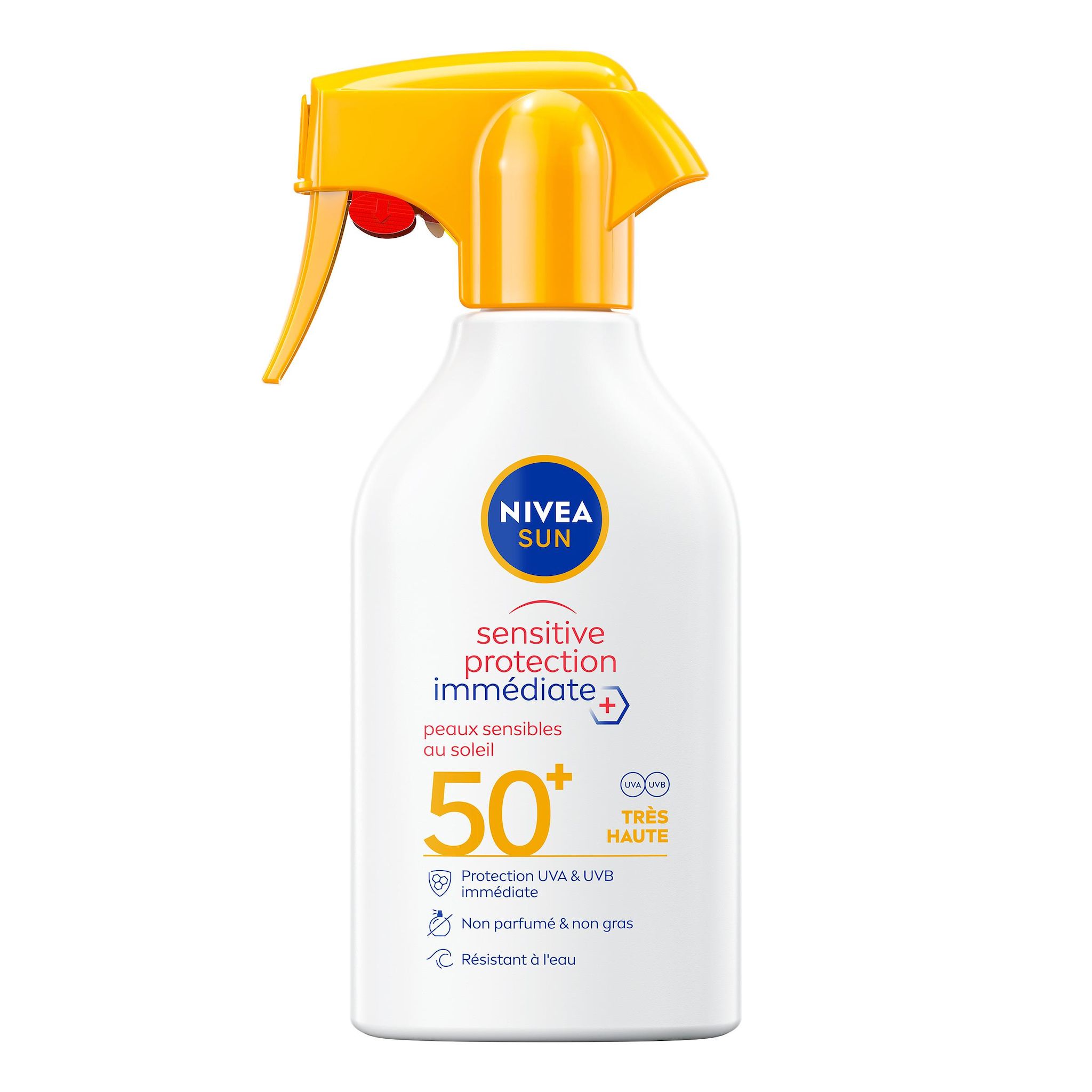 NIVEA SUN Sensitive protection immédiate FPS 50+ spray peaux sensibles au soleil 250ml