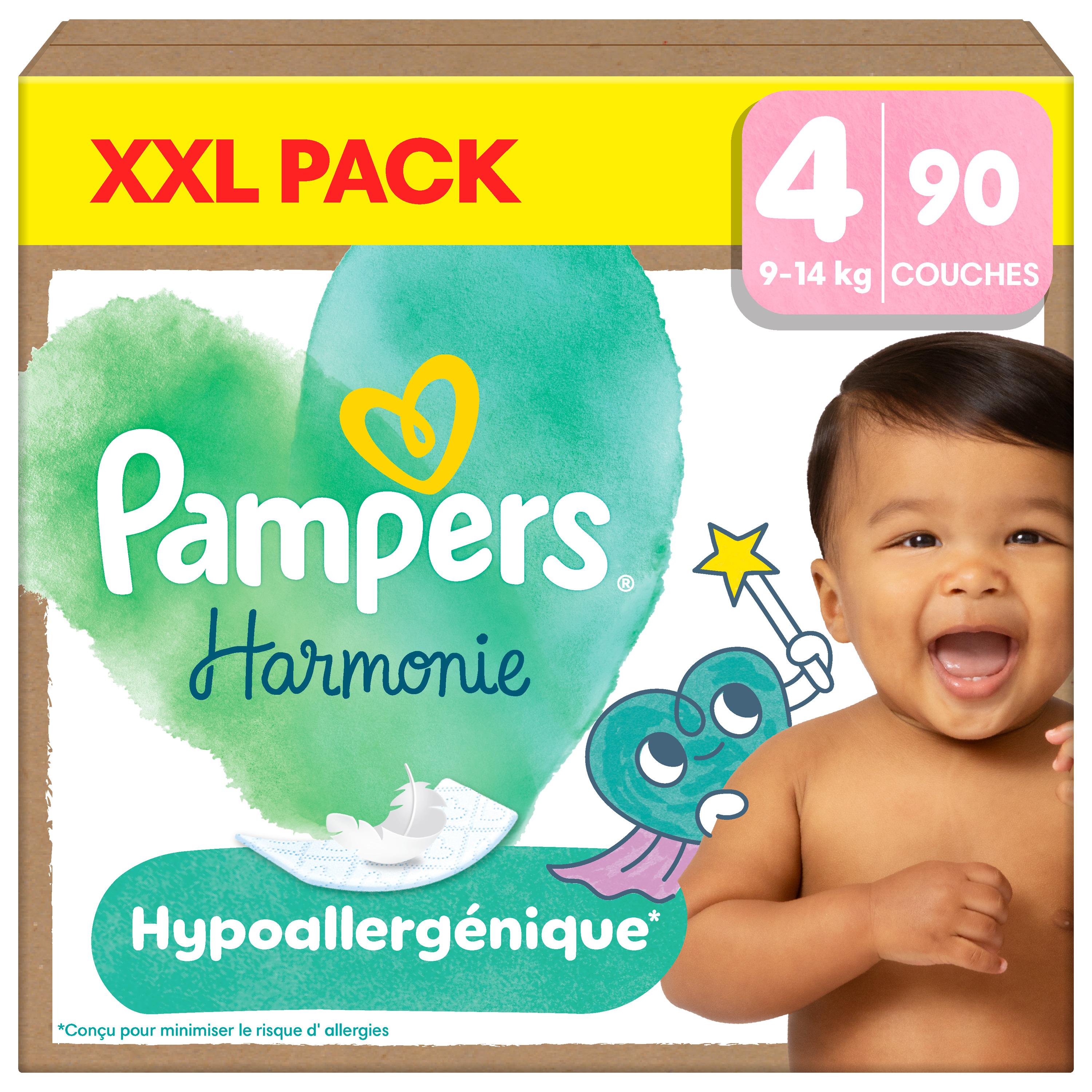PAMPERS Harmonie couches taille 4 (9-14kg) 90 couches