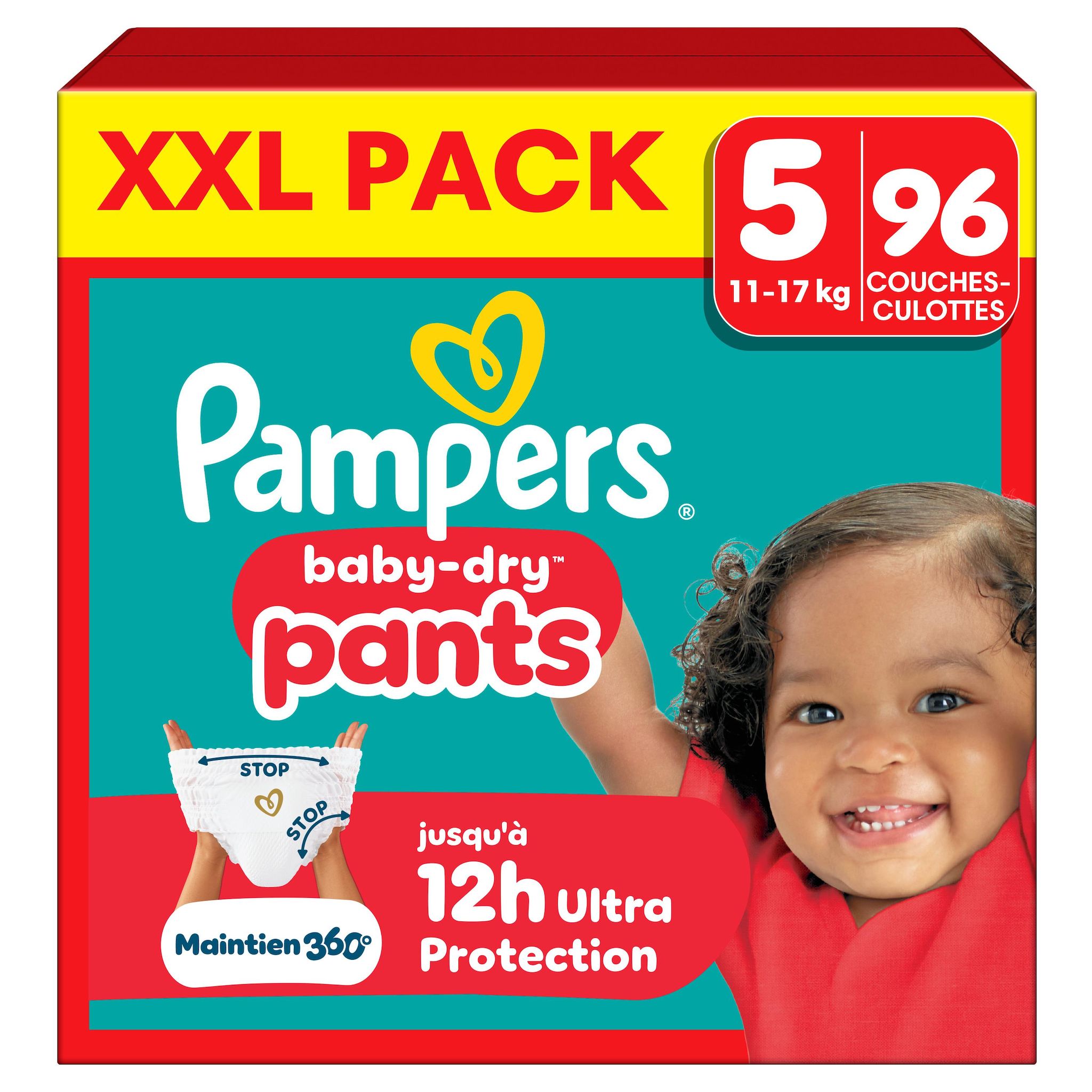 PAMPERS Baby Dry couches-culottes taille 5 (11-17kg) 96 couches-culottes