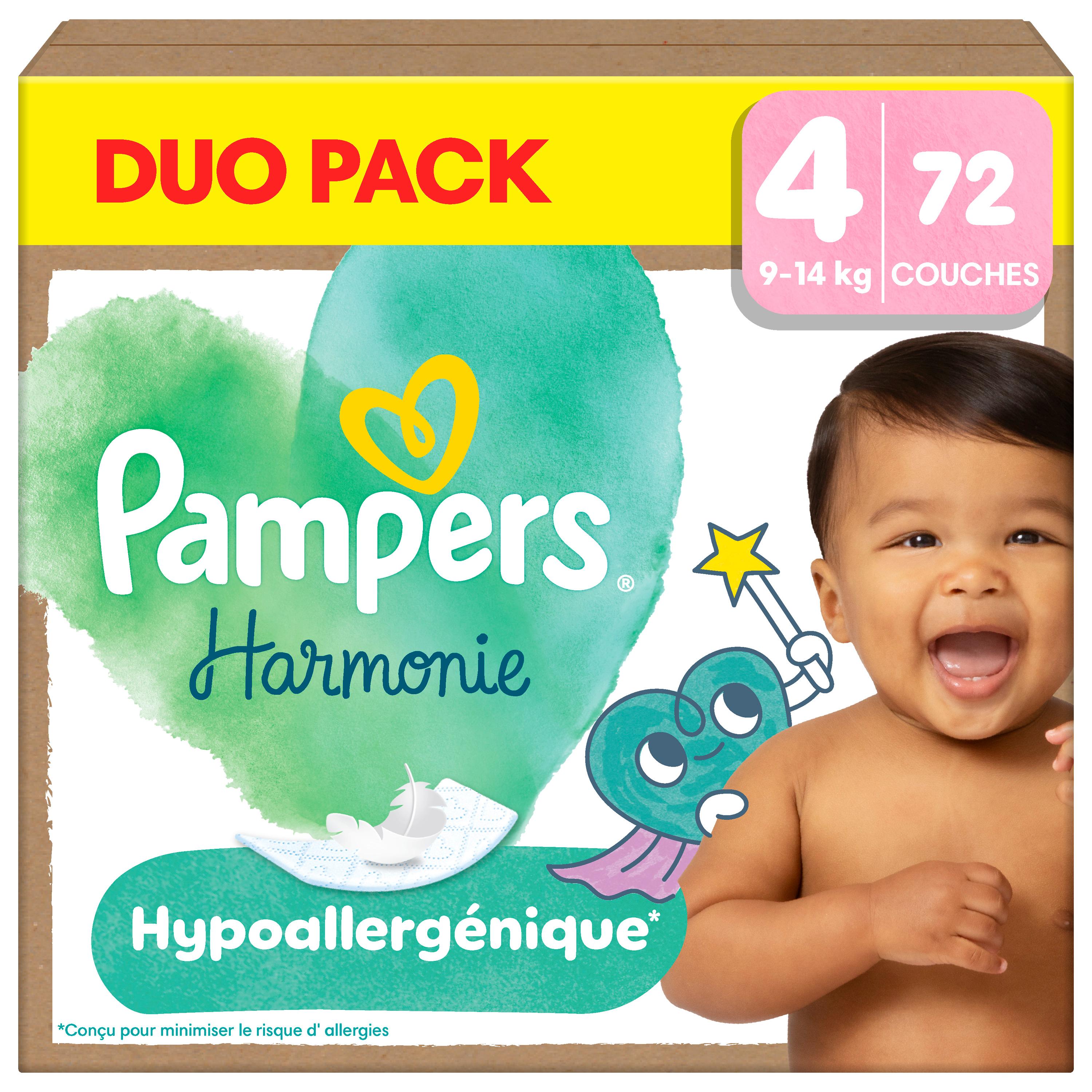 PAMPERS Harmonie couches taille 4 (9-14kg) 72 couches