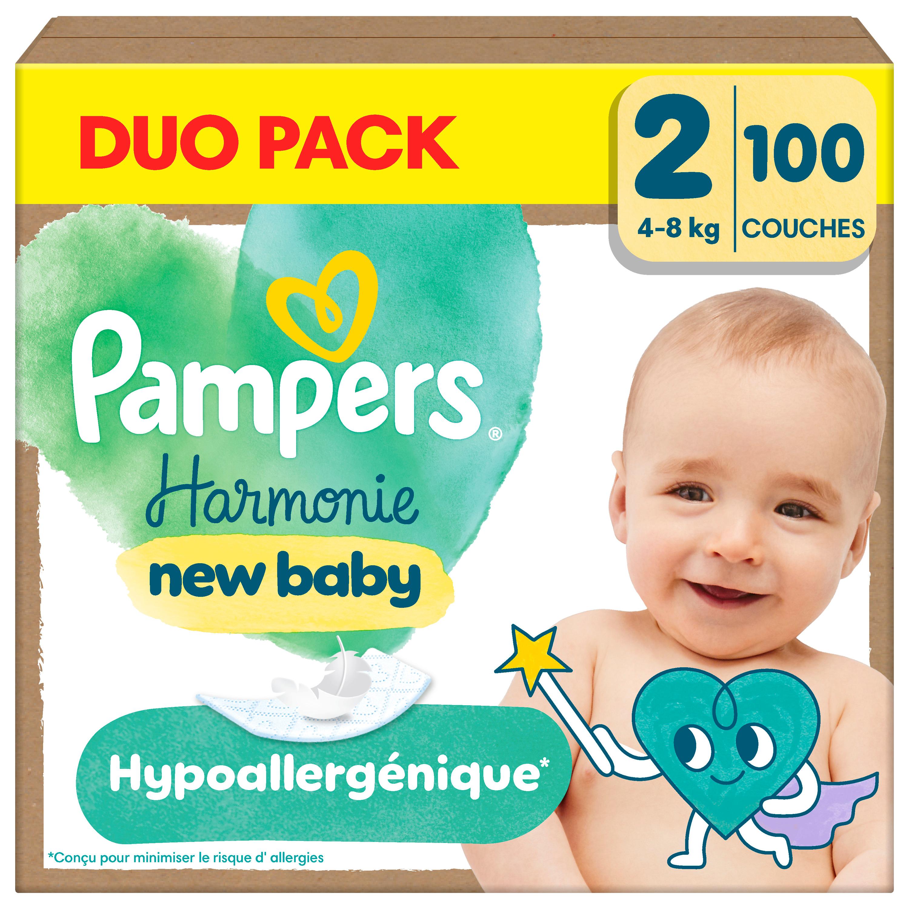 PAMPERS Harmonie couches taille 2 (4-8kg) 100 couches