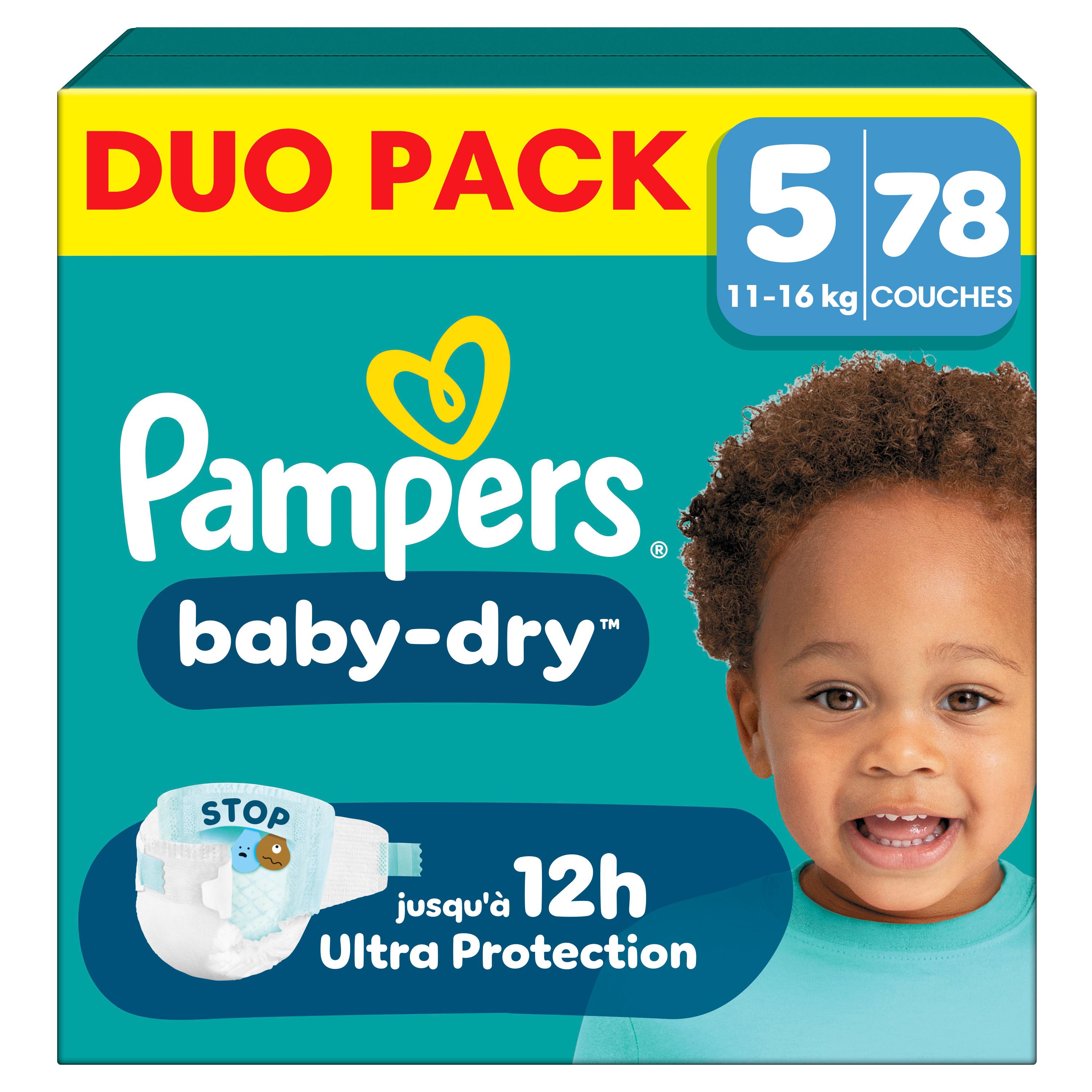 PAMPERS Baby Dry couches taille 5 (11-16kg) 78 couches