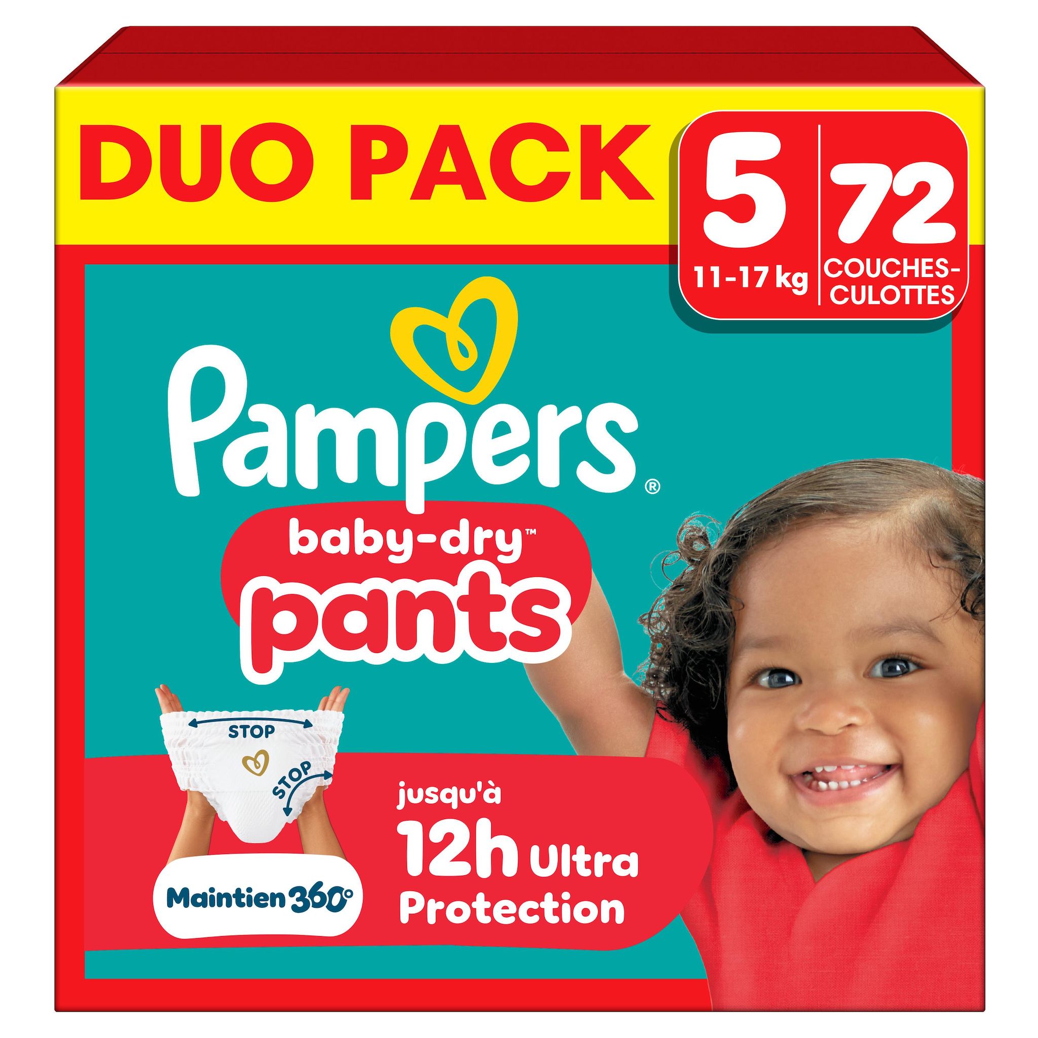 PAMPERS Baby Dry couches-culottes taille 5 (11-17kg) 72 couches-culottes