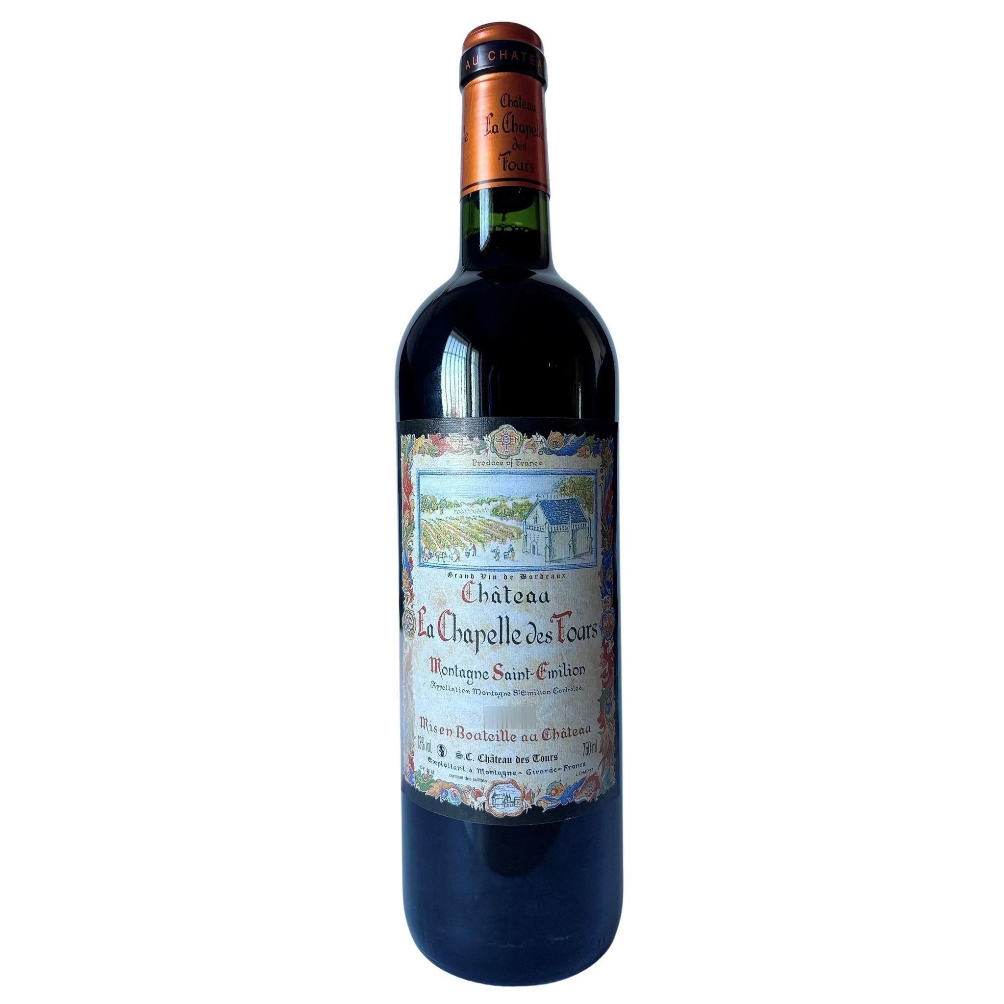 AOP Montagne Saint-Emilion Château La Chapelle des Tours rouge 75cl