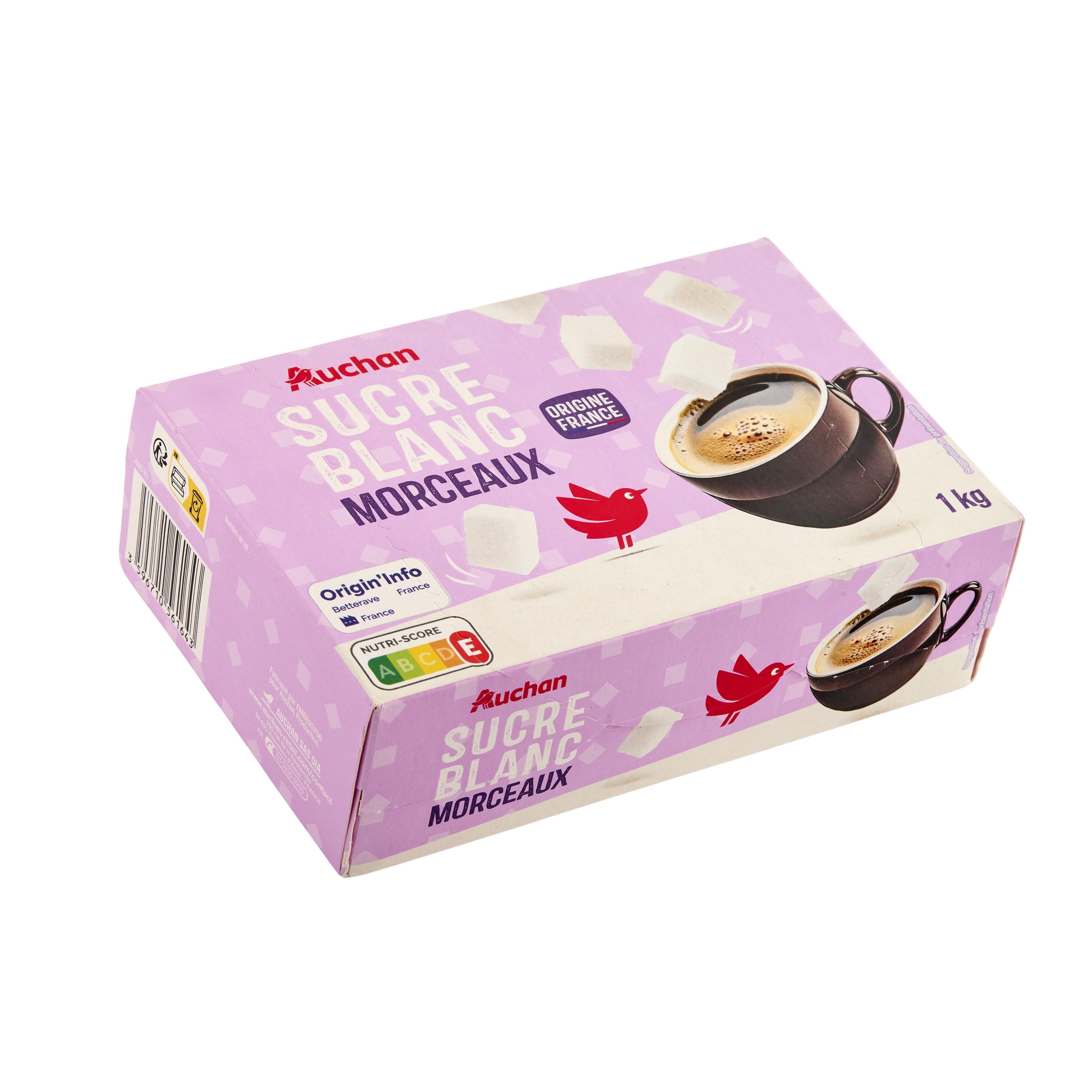 Voir la diapositive 3 : AUCHAN Sucre blanc en morceaux origine france 1kg