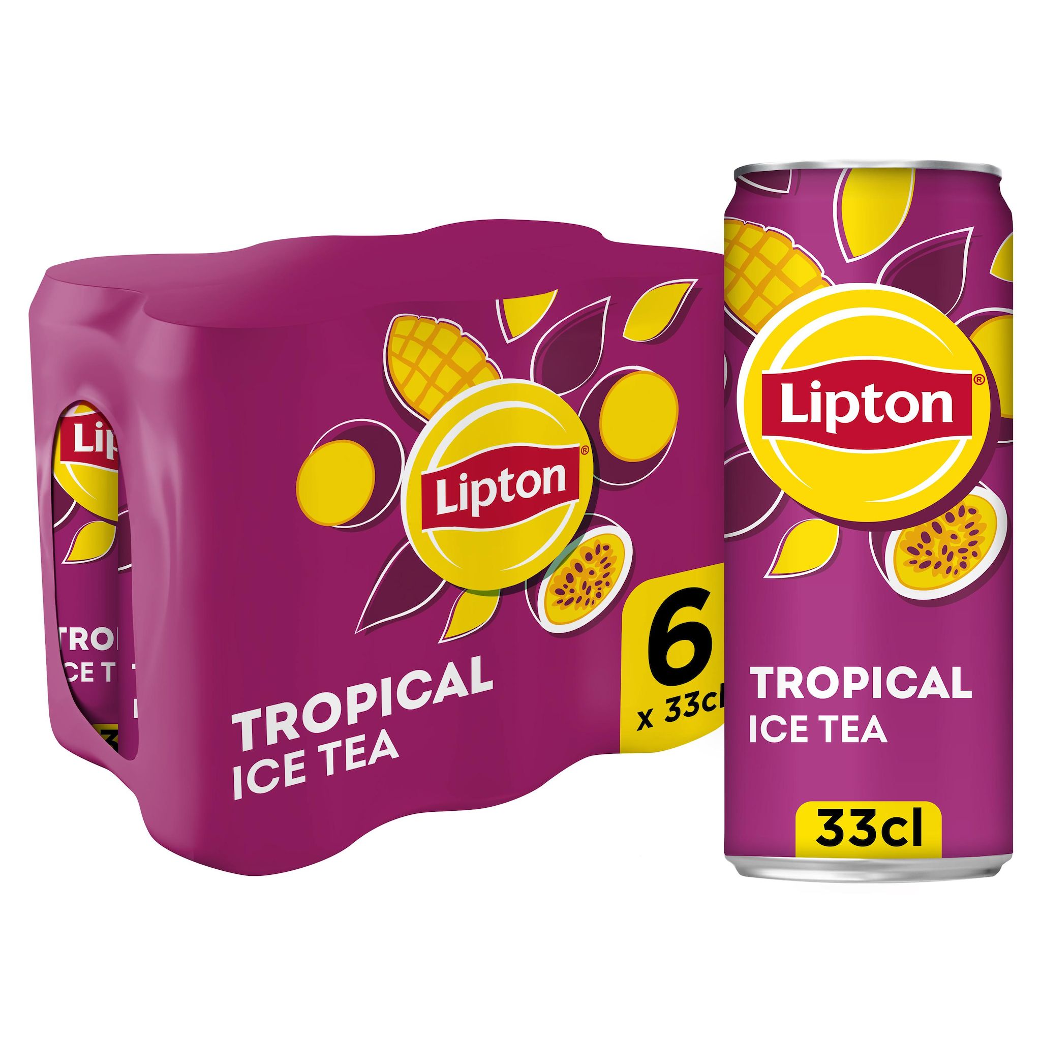 LIPTON Boisson tropical boîtes 6x33cl