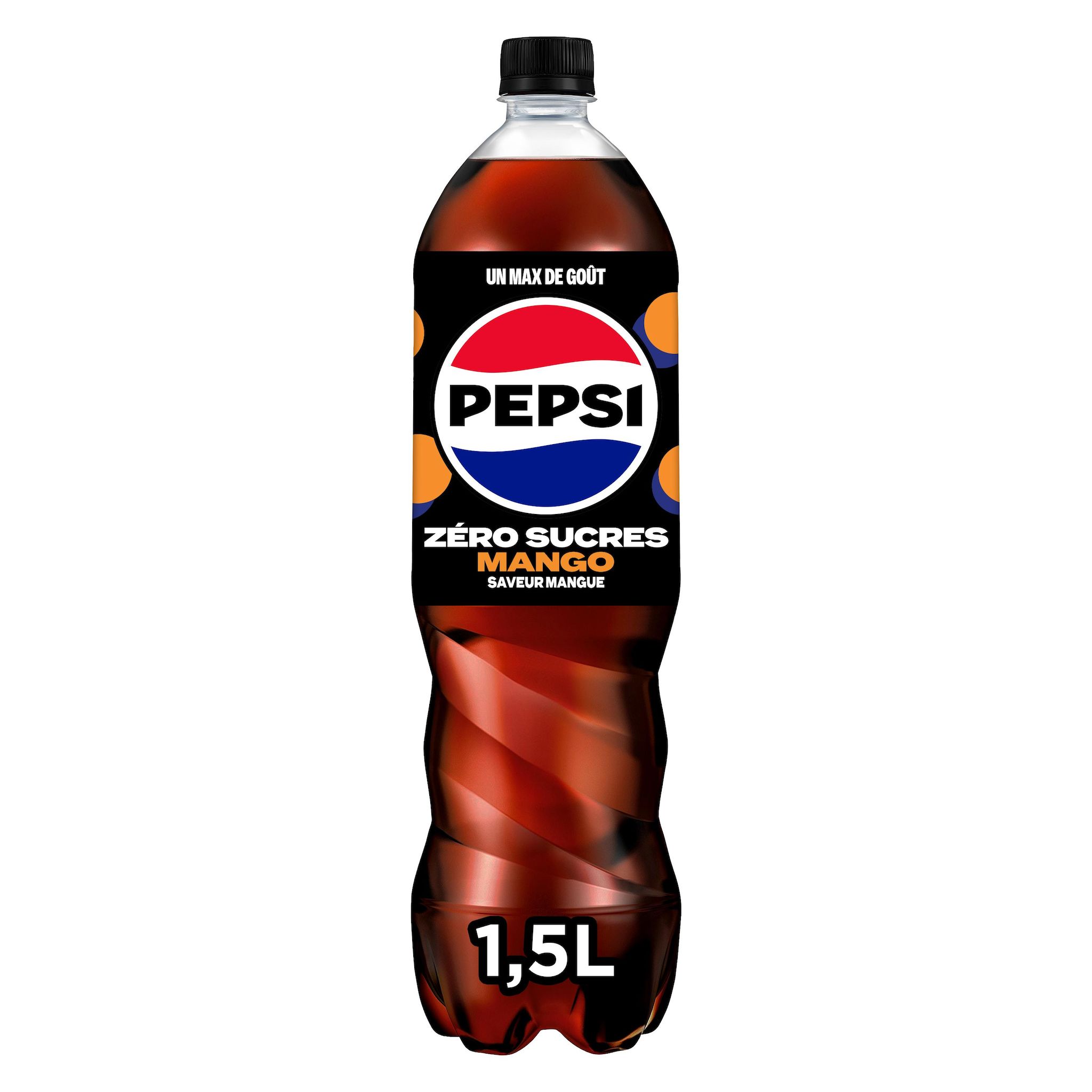 PEPSI Boisson sans sucres ajoutés saveur mangue 1,5l