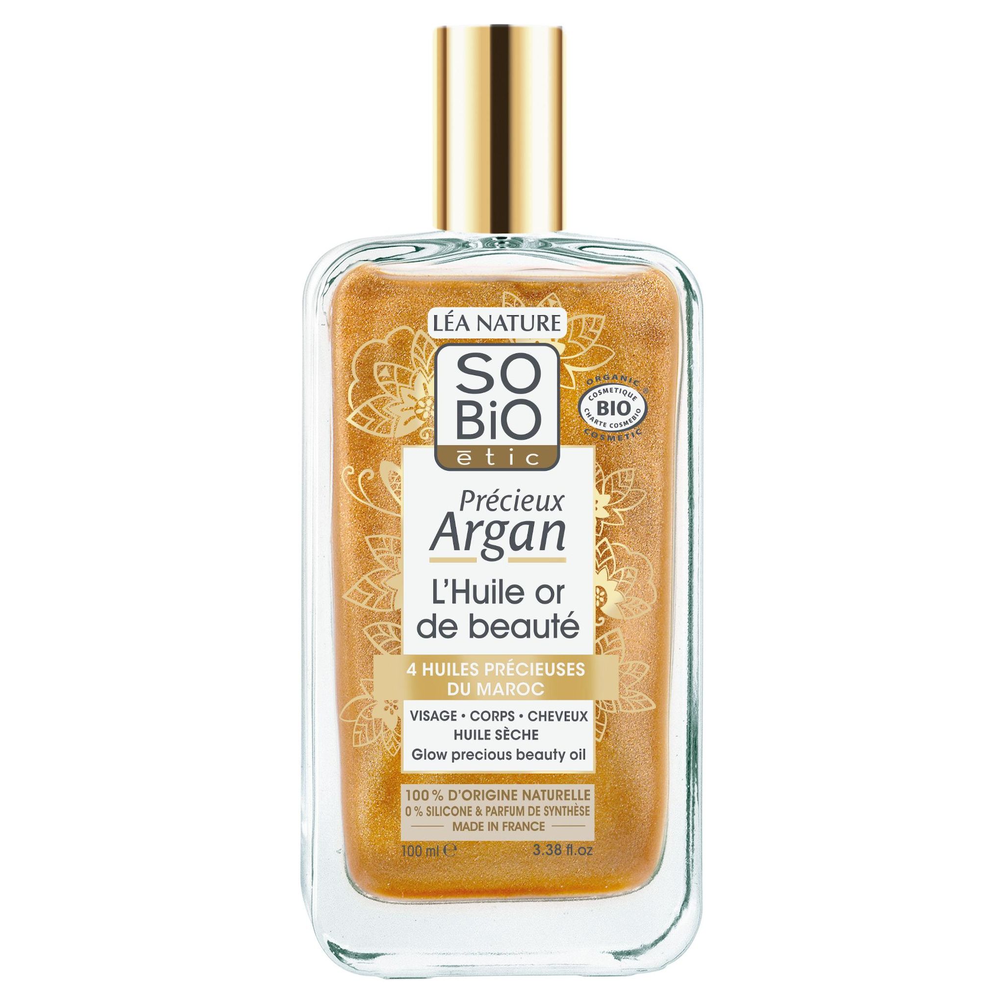 SO BIO ETIC Précieux Argan Huile sèche or de beauté visage corps et cheveux 100ml