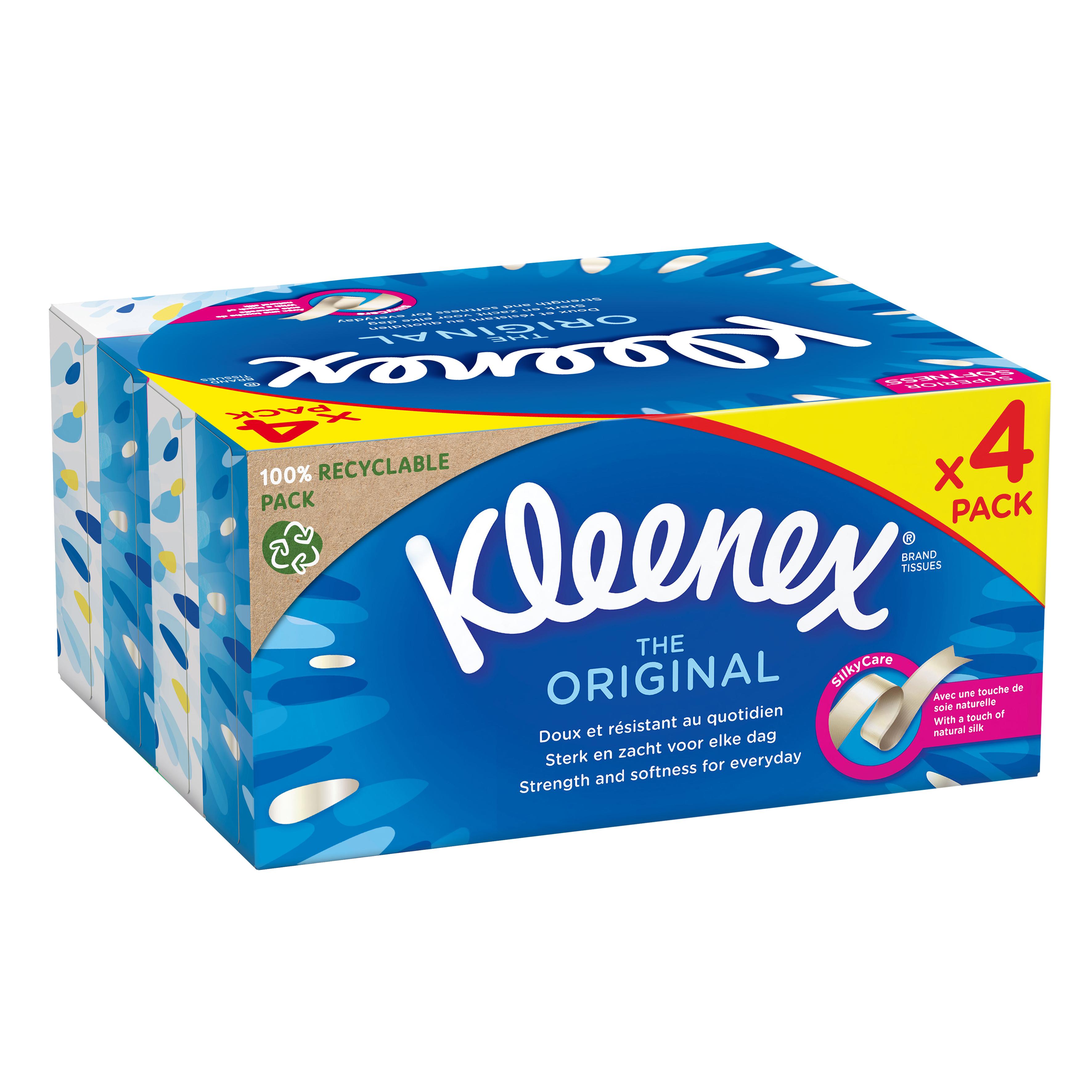 KLEENEX Mouchoirs boîte the original certifiés FSC lot 4x72 4x72 pièces