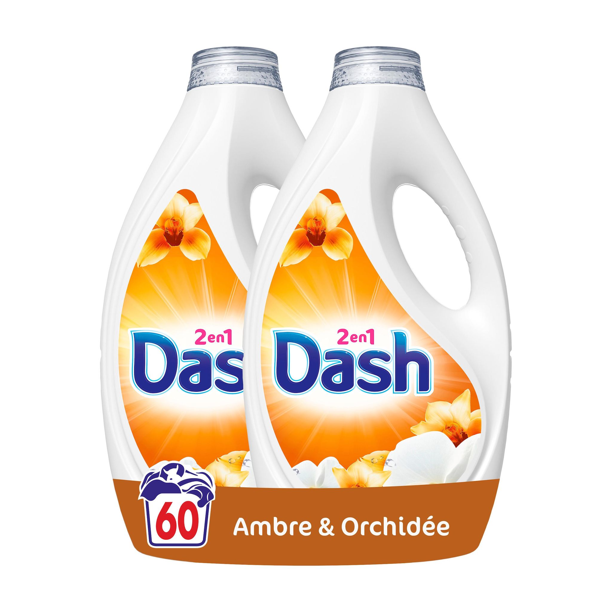 DASH Détergent liquide ambre et orchidée 60 doses