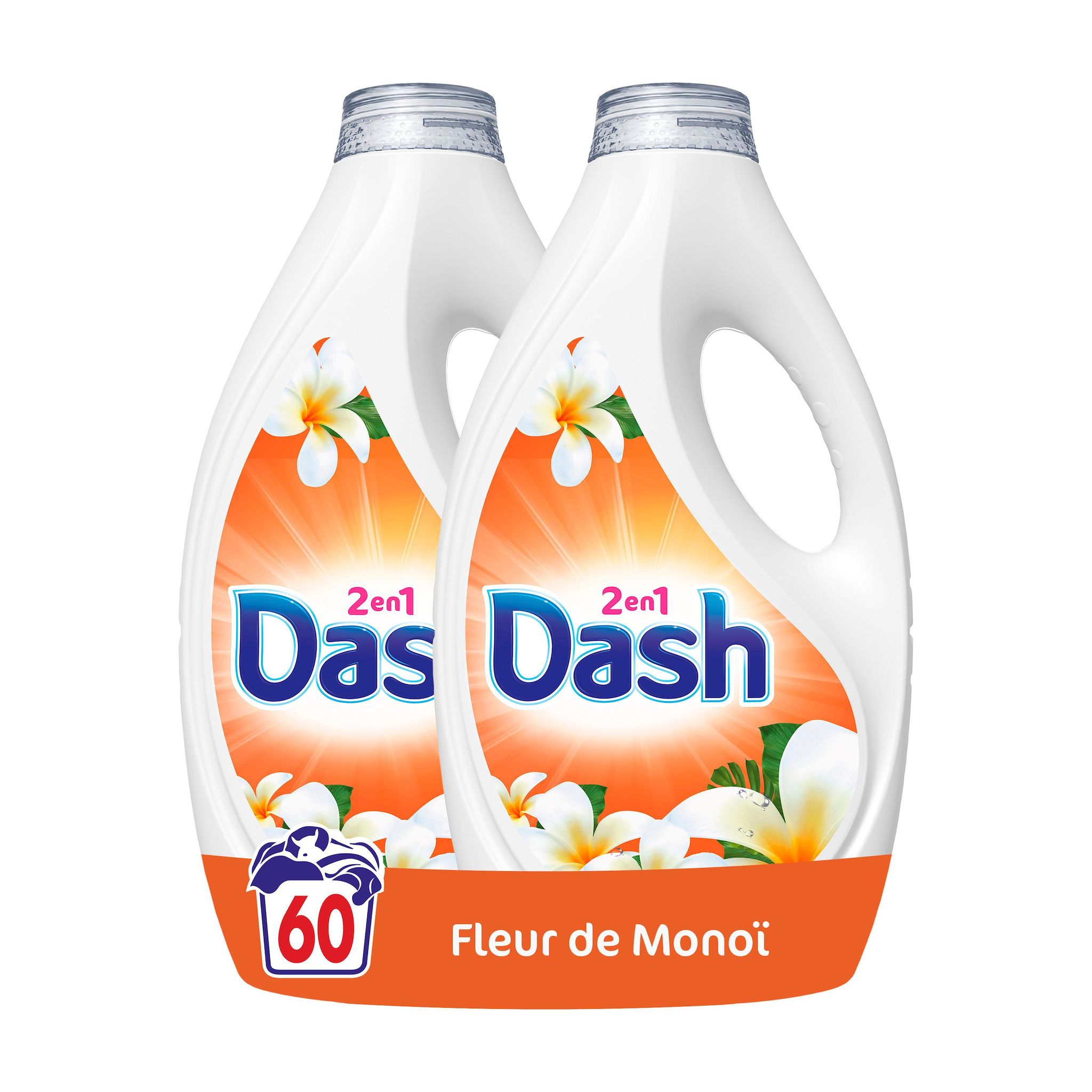 DASH Lessive liquide fleur de monoi 2,7l