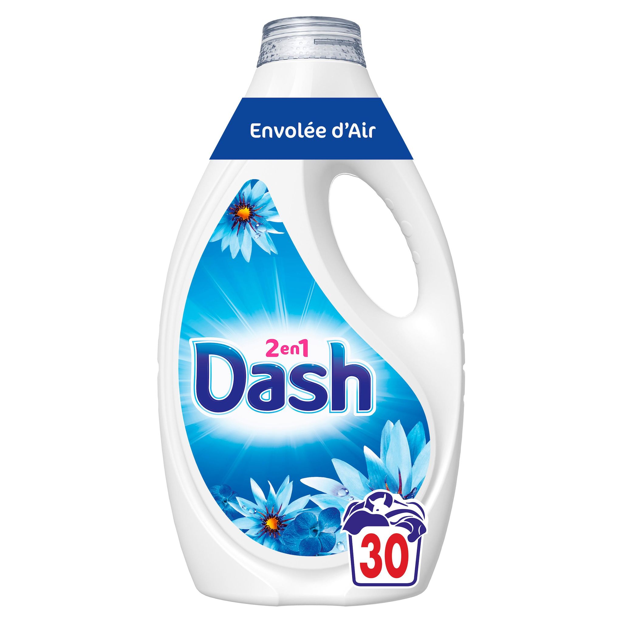 DASH Détergent liquide envolée d'air 30 lavages 1.35l