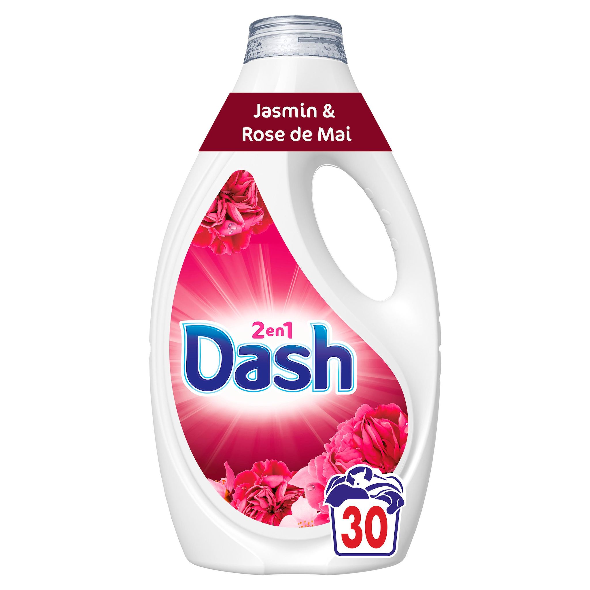 DASH Lessive liquide jasmin et rose de mai 1.35l