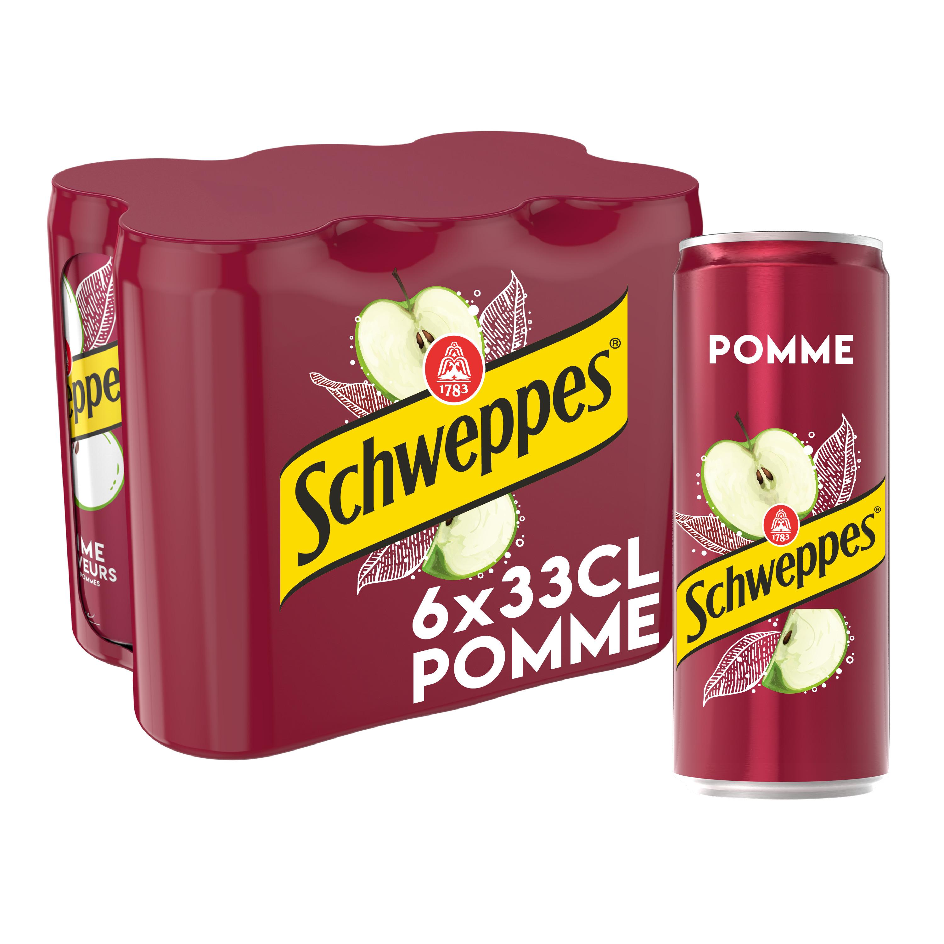 Voir la diapositive 2 : SCHWEPPES Boisson gazeuse saveur Pomme boîtes 6x33cl