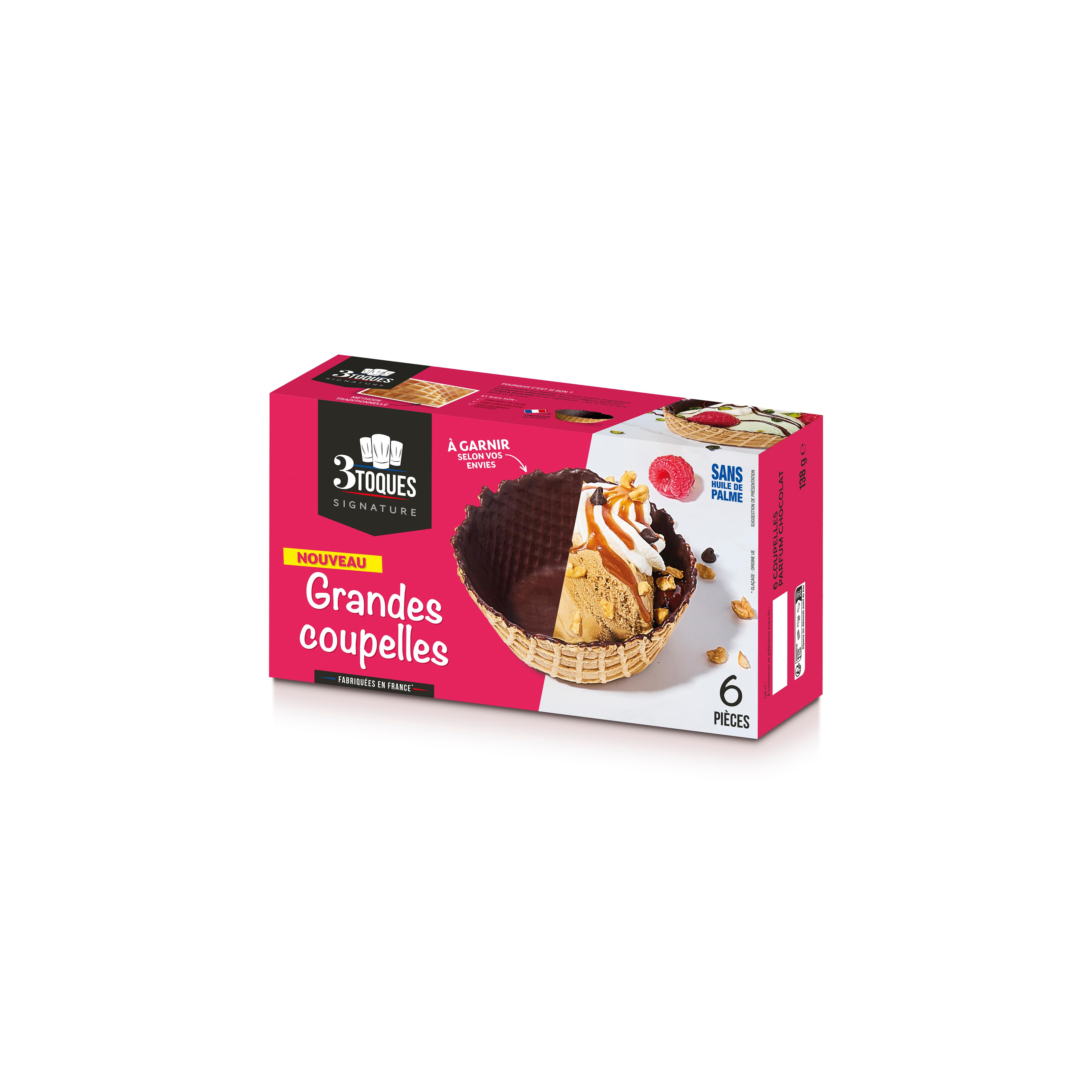 3 TOQUES Grandes coupelles à garnir 6 pièces 138g