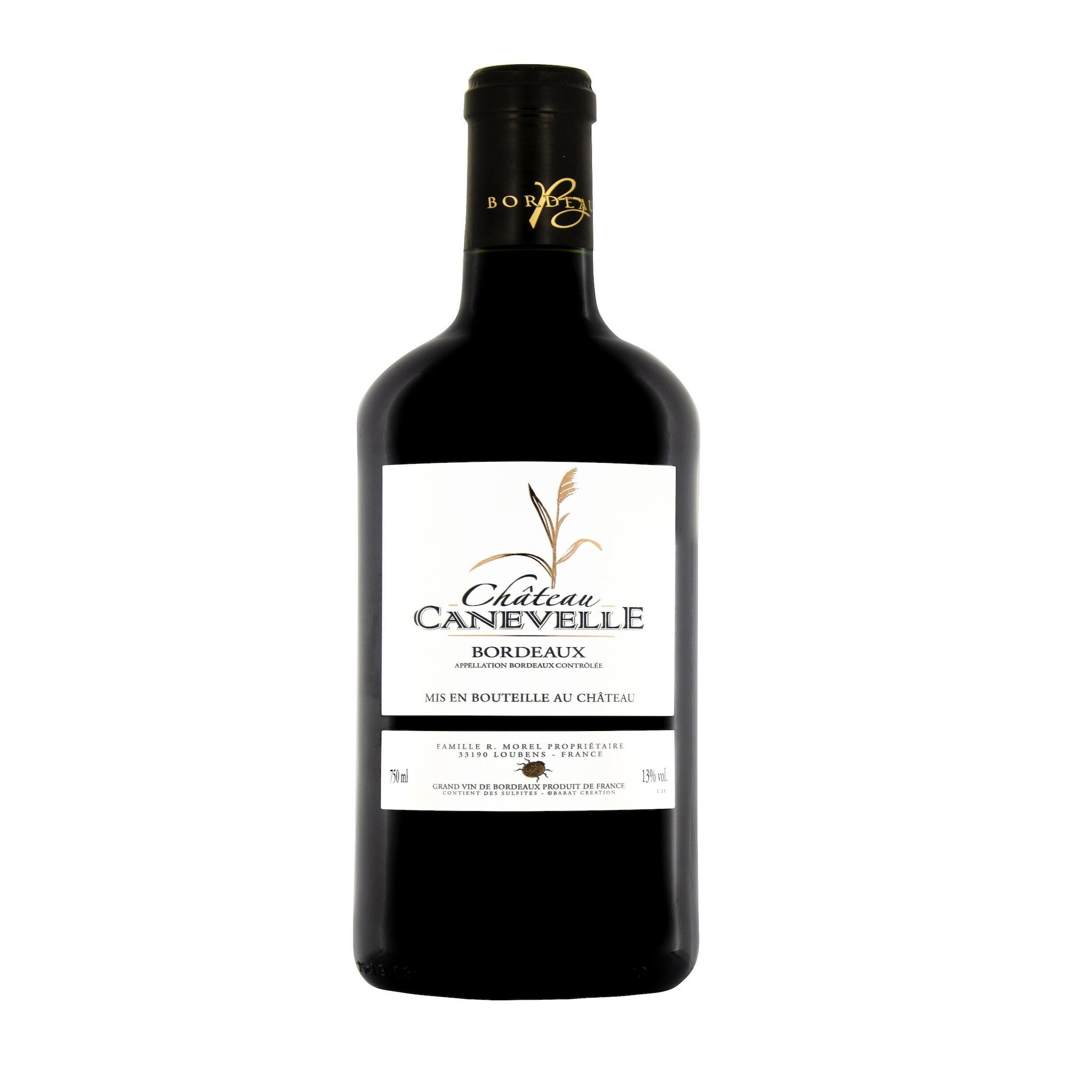 Voir la diapositive 2 : AOC Bordeaux rouge Château Canevelle 75cl