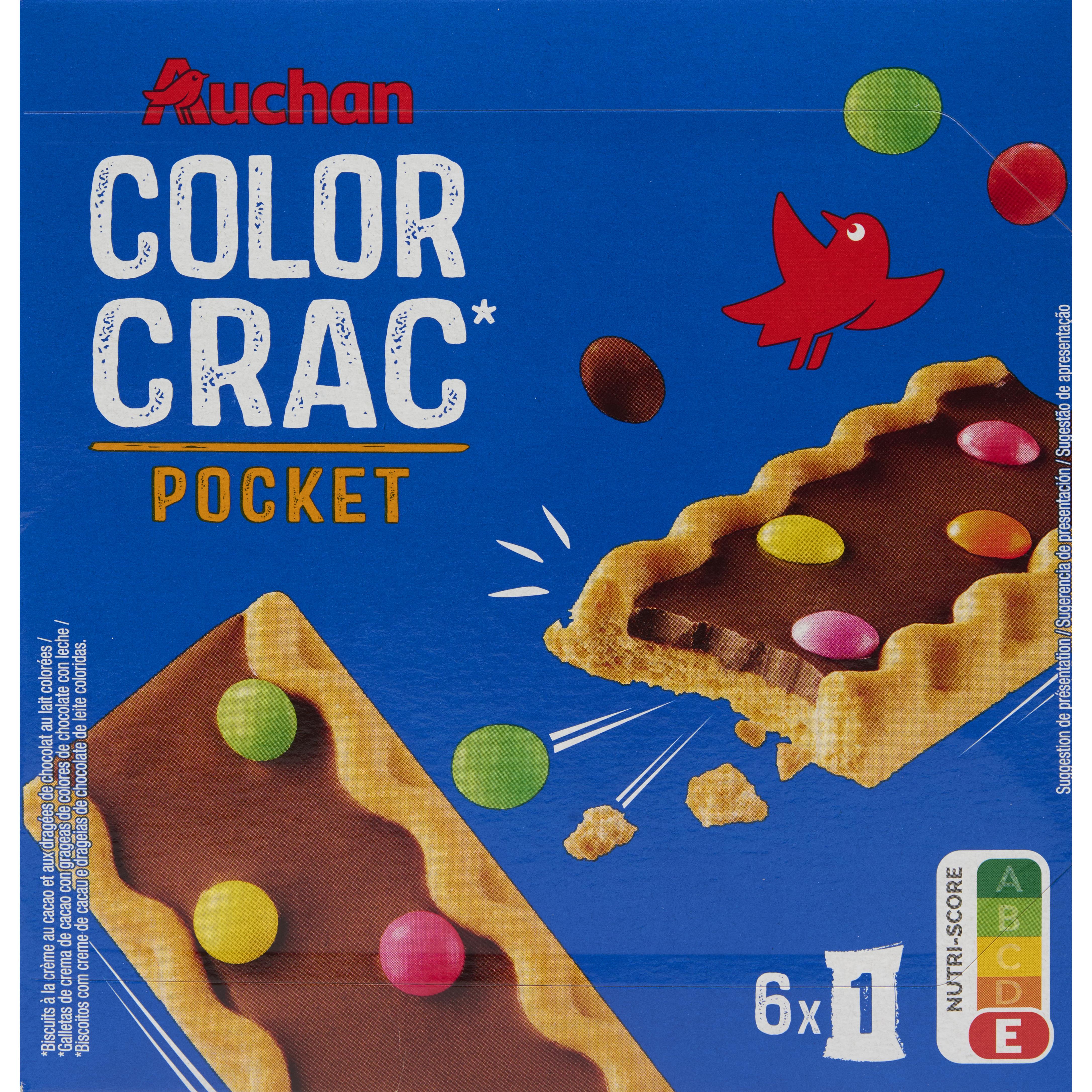 AUCHAN Bonbons enrobés de chocolat au lait colorés 150g