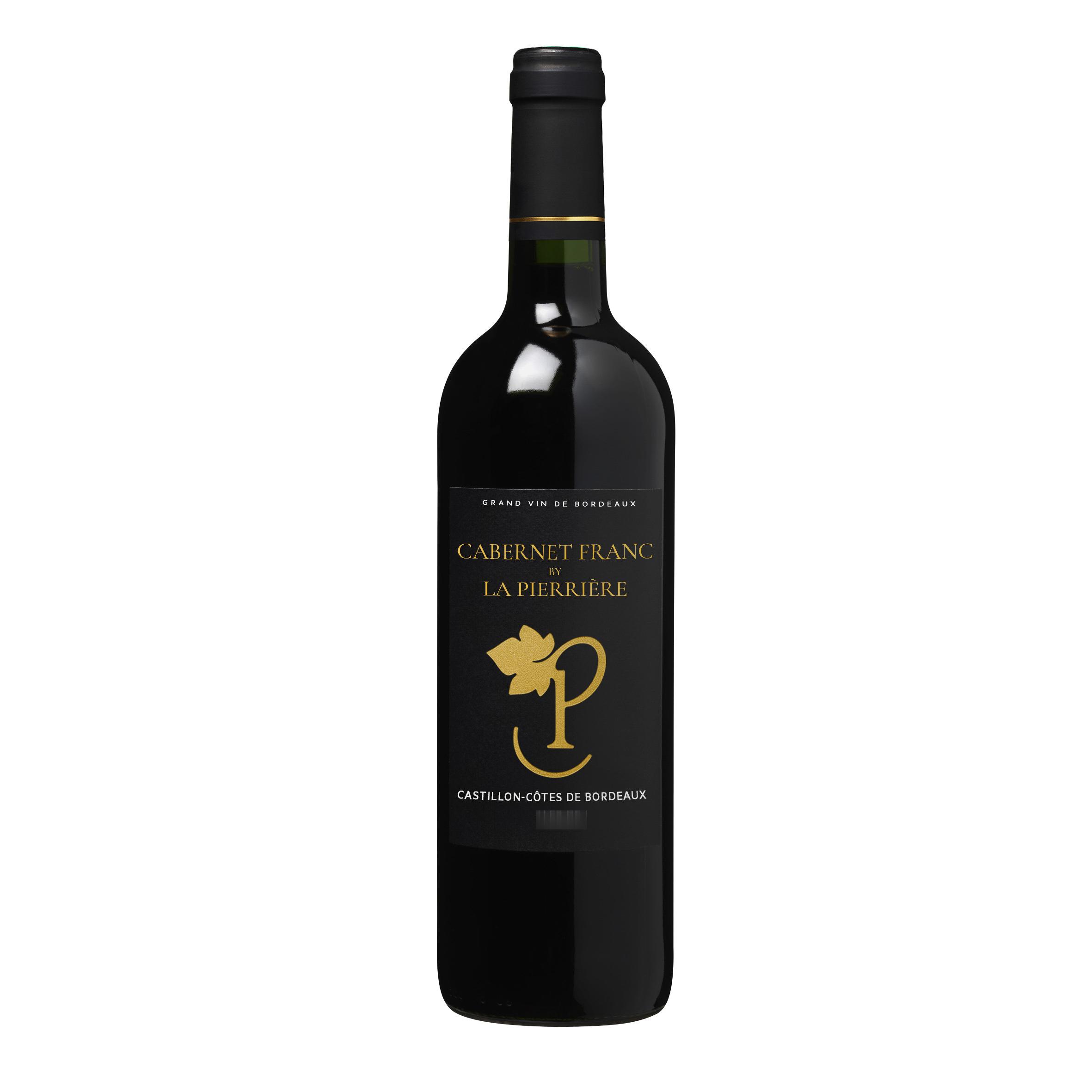 Voir la diapositive 2 : AOP Castillon Côtes de Bordeaux rouge Cabernet Franc by La Pierrière 75cl