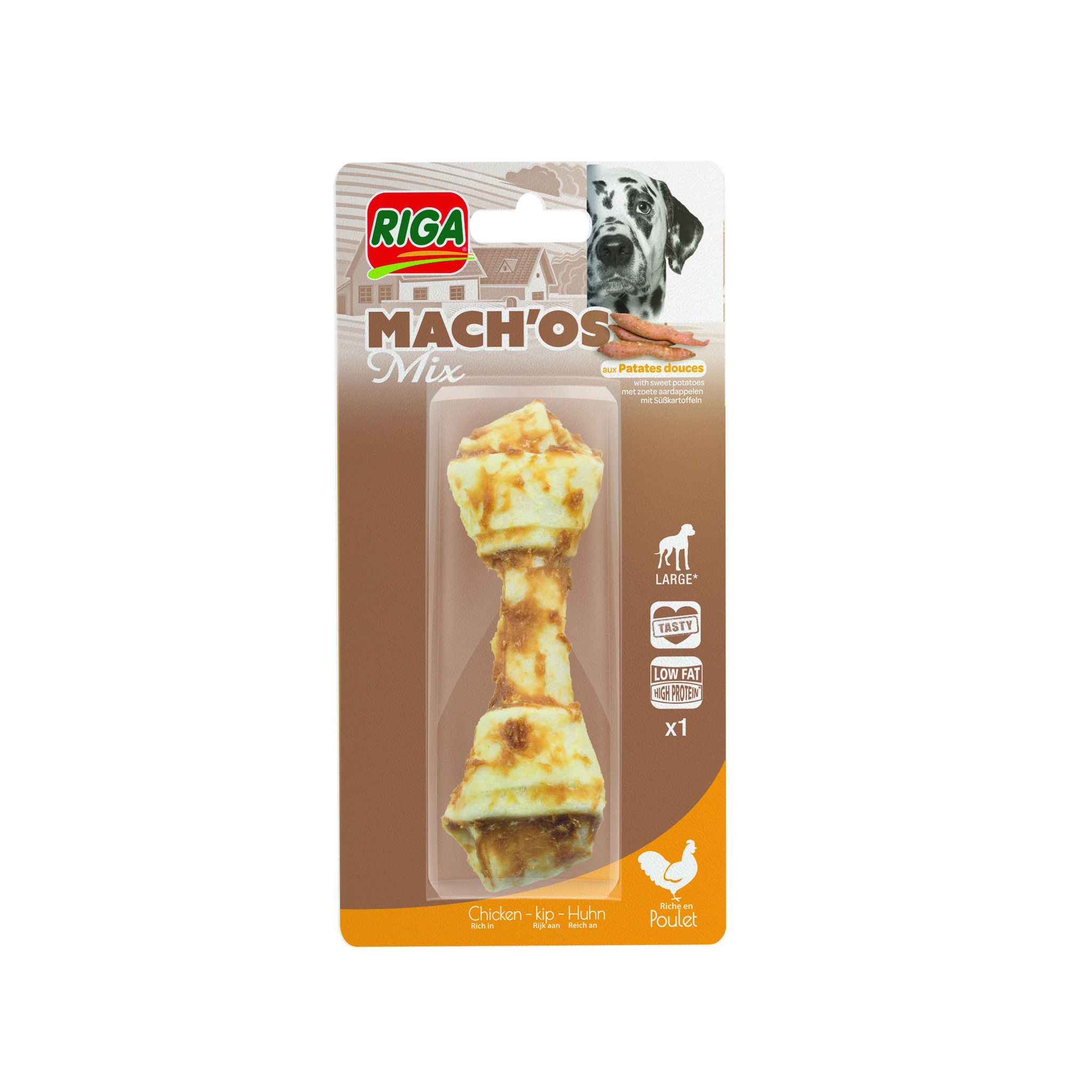 RIGA Mach'os mix hygiène dentaire au poulet et patates douces pour grand chien 75g