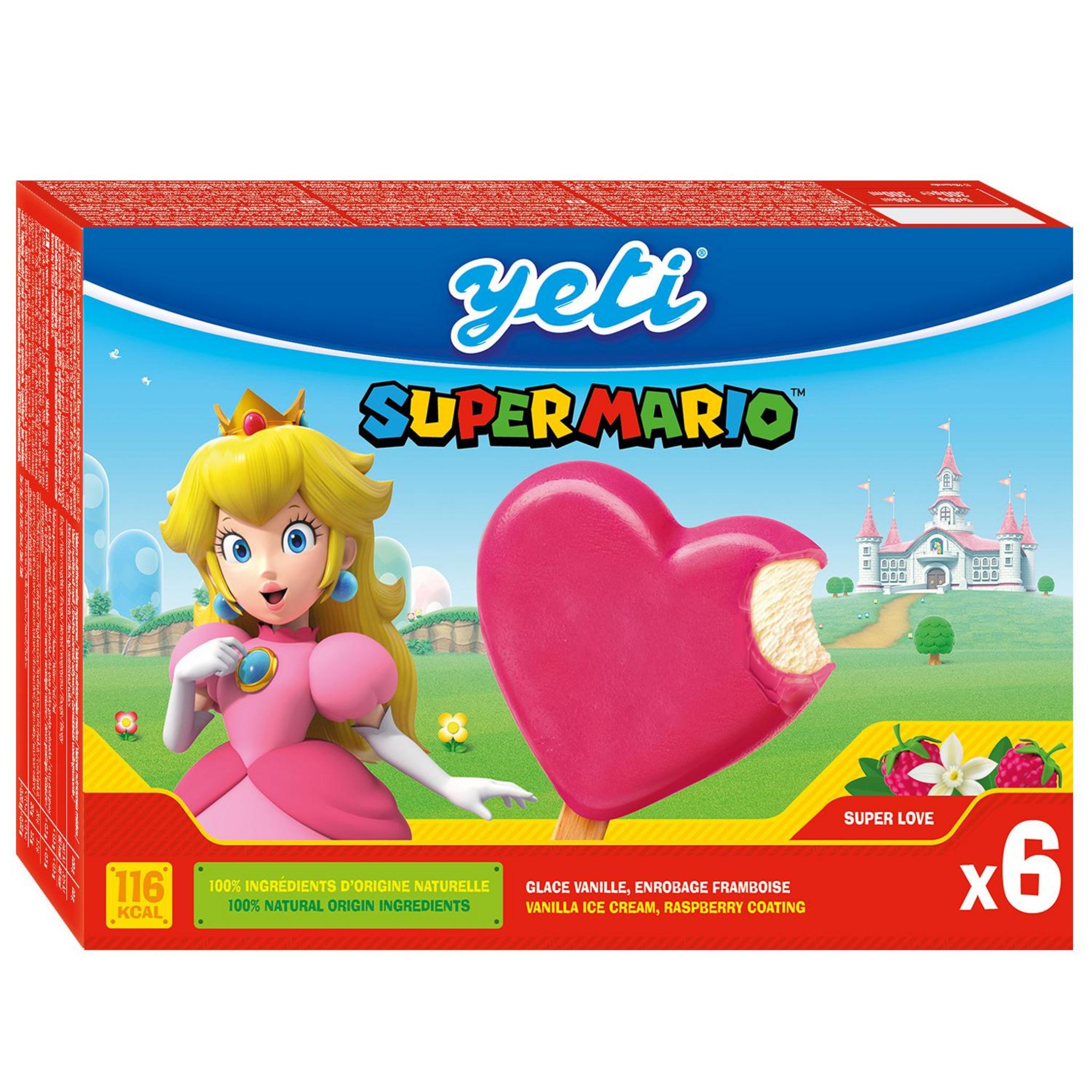 YETI SuperLove bâtonnets glacés vanille framboise 270g