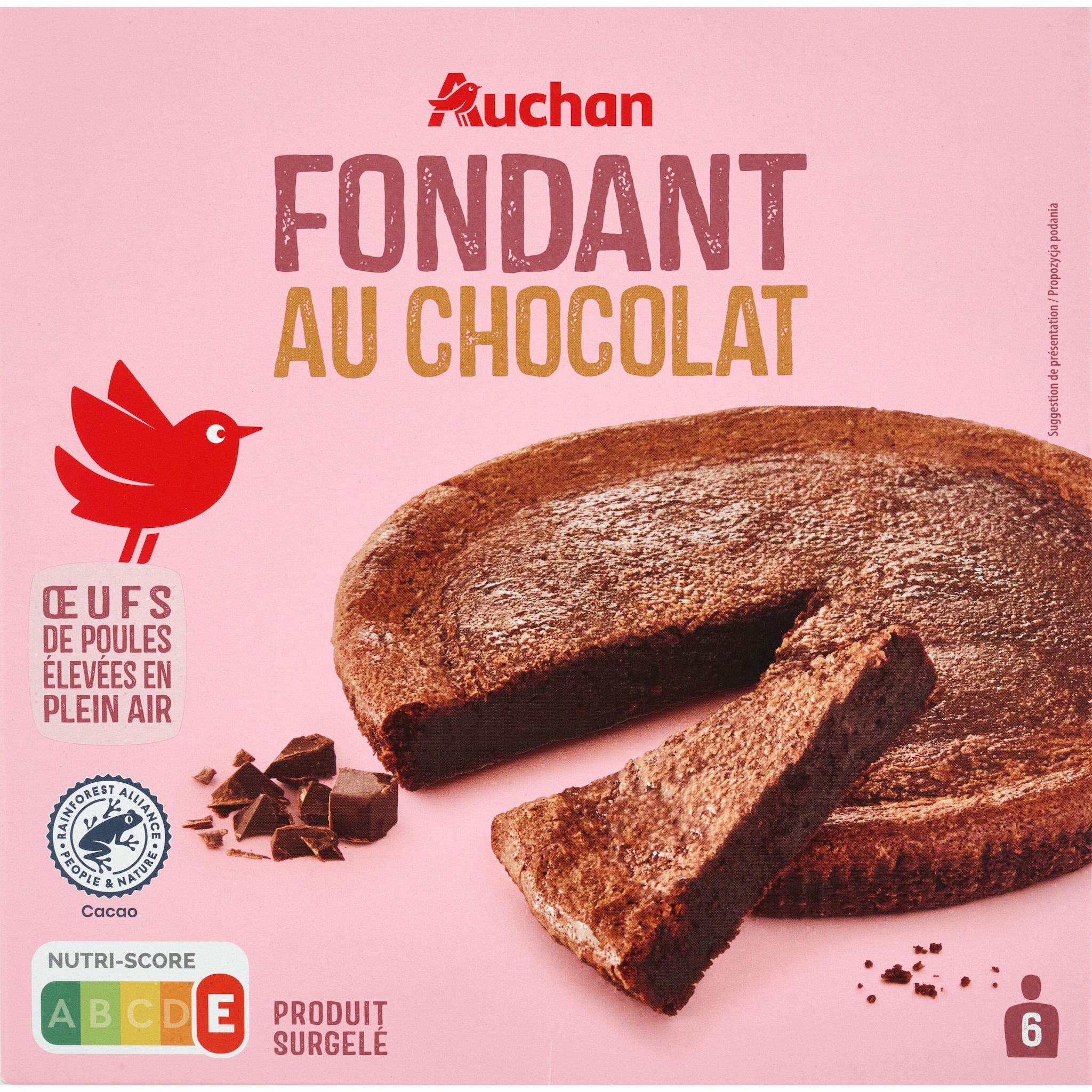 AUCHAN Fondant au chocolat 450g