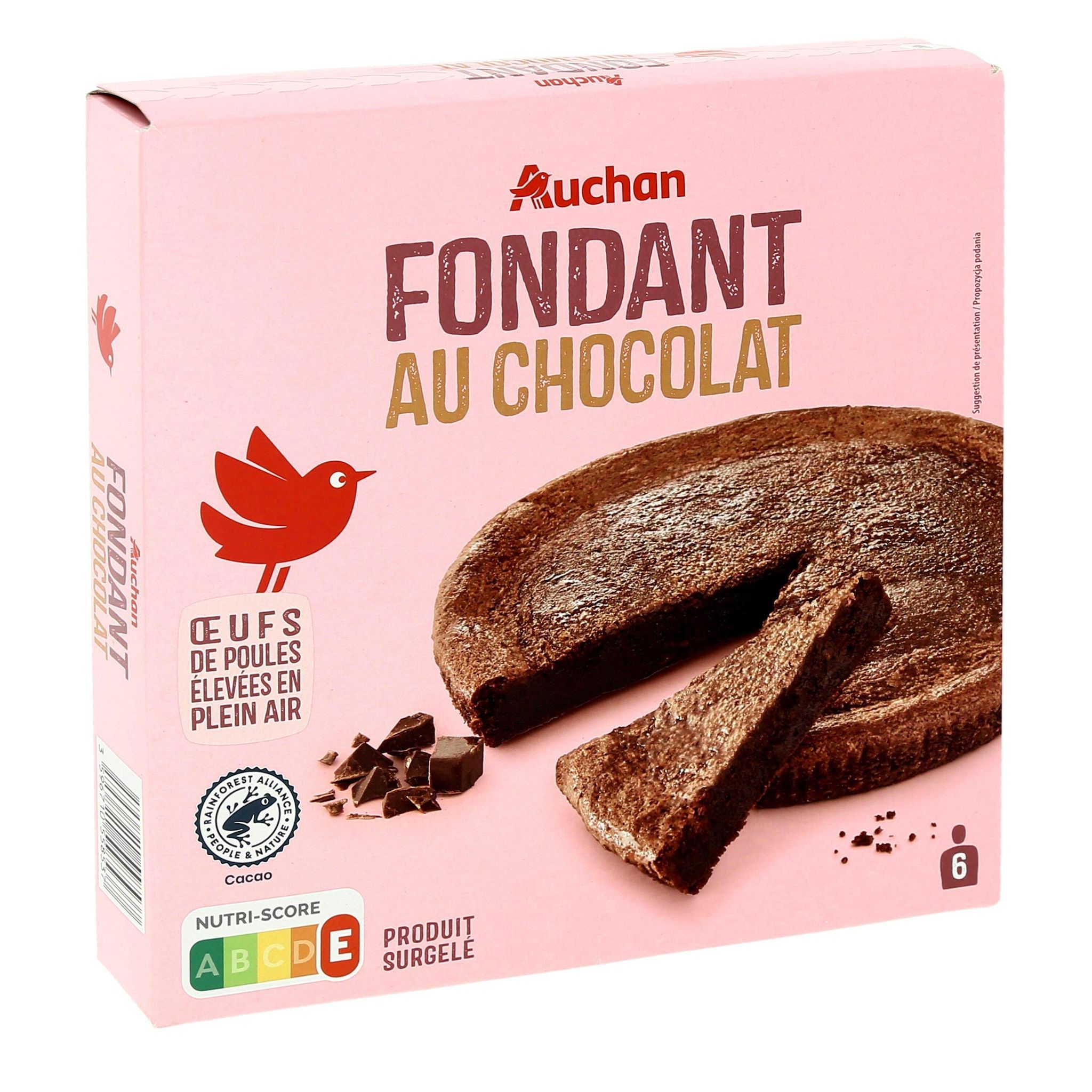 Voir la diapositive 2 : AUCHAN Fondant au chocolat 450g