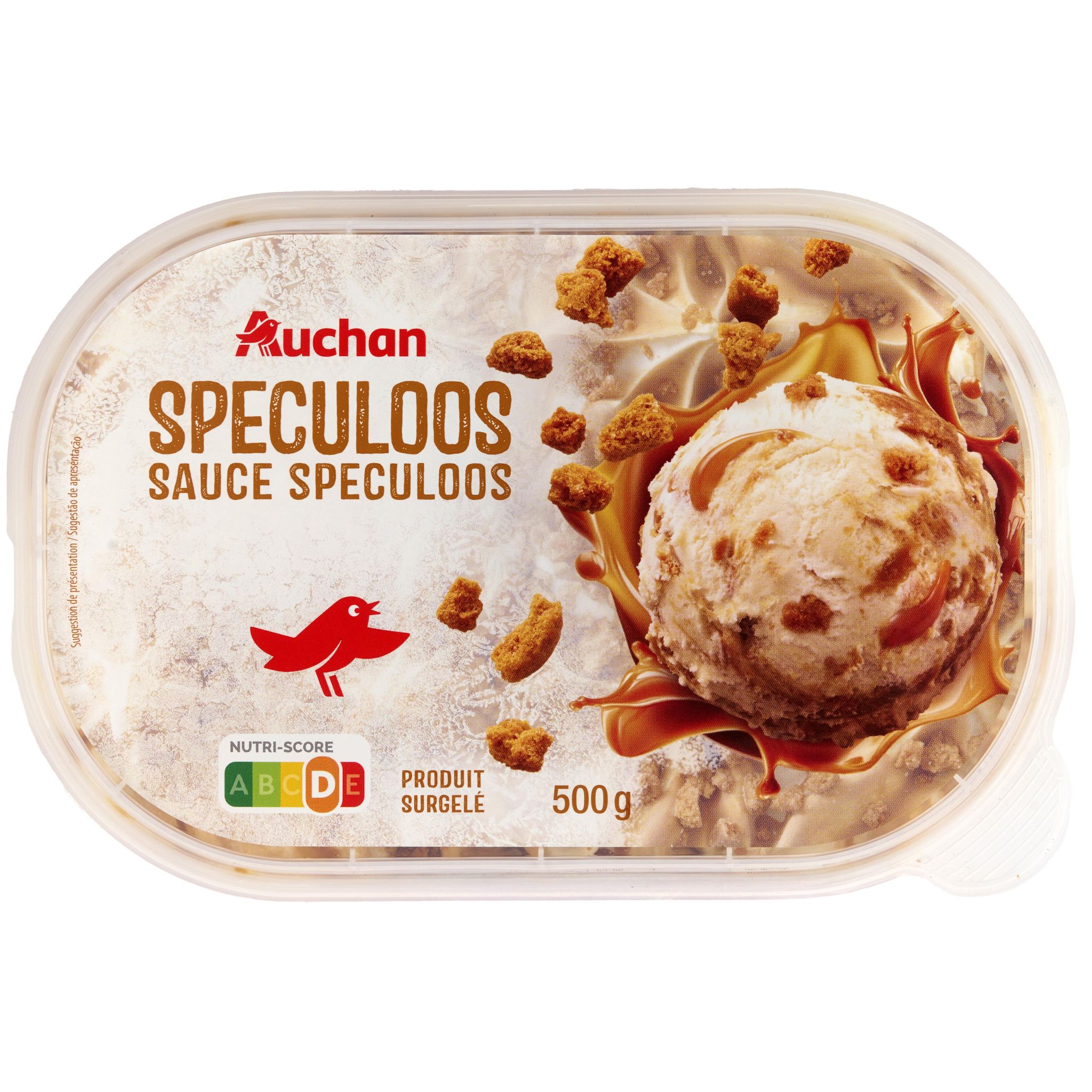 AUCHAN Crème glacée au spéculoos 500g