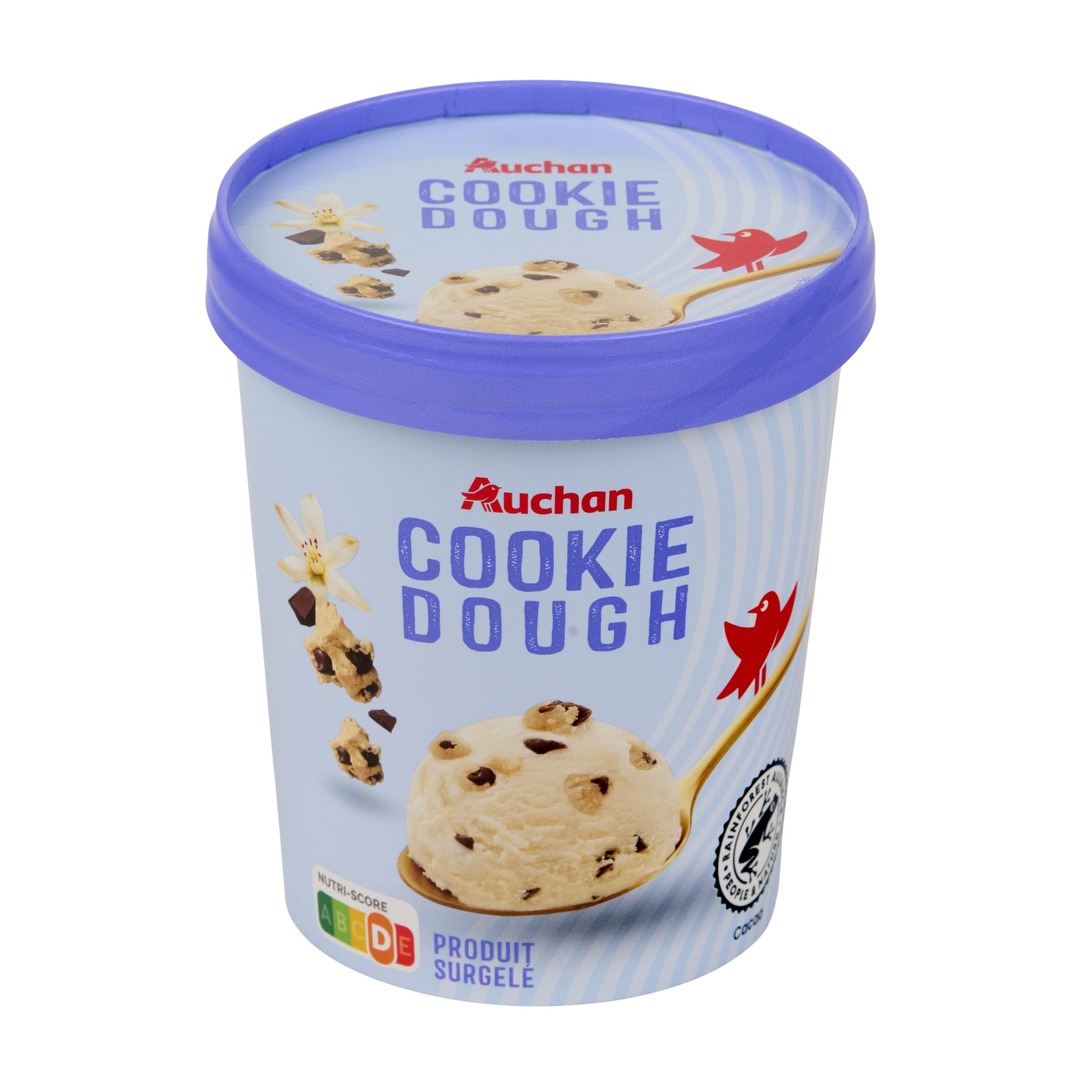 Voir la diapositive 4 : AUCHAN Pot de crème glacée cookie dough 407g