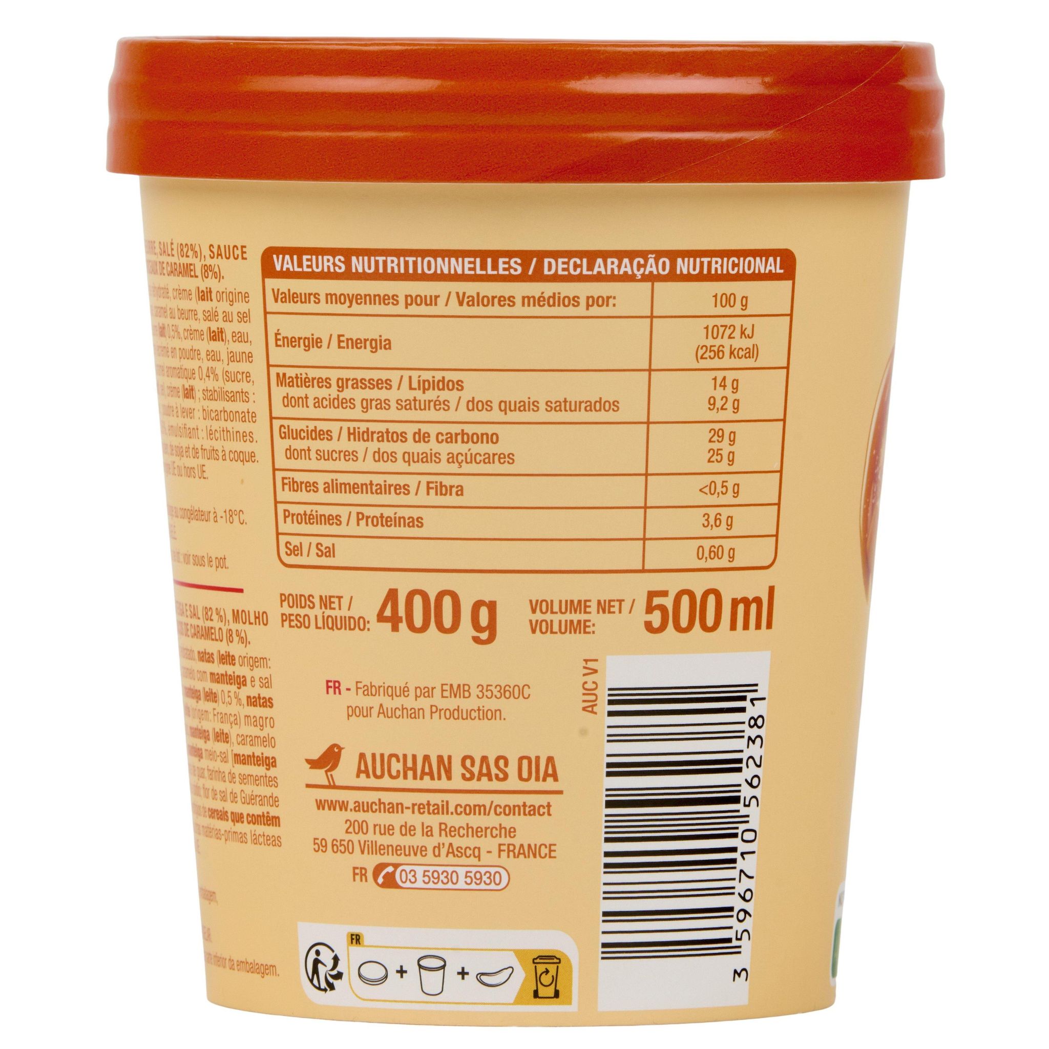 Voir la diapositive 5 : AUCHAN Pot caramel beurre salé 400g