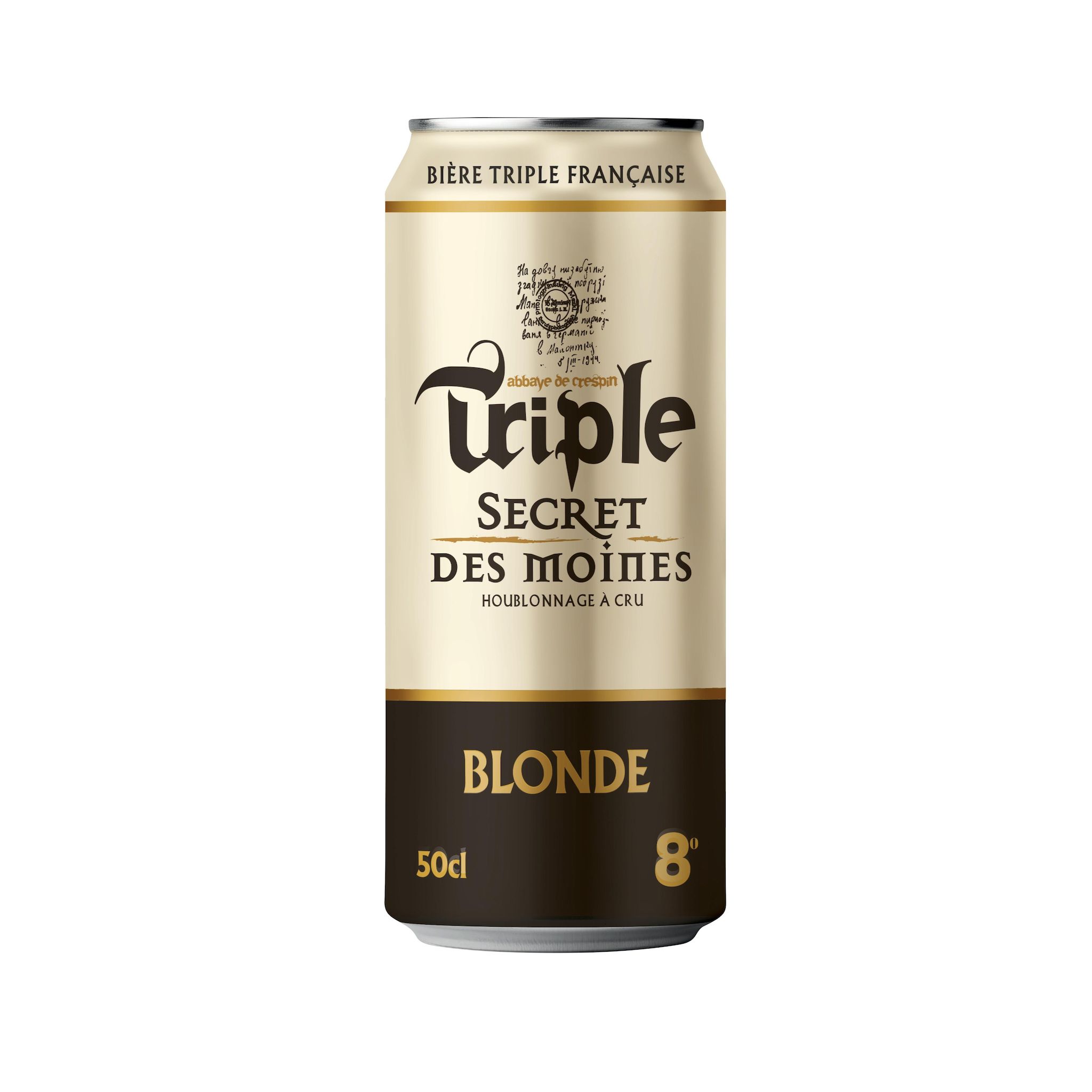 TRIPLE SECRET DES MOINES Bière blonde 8% boîte 50cl