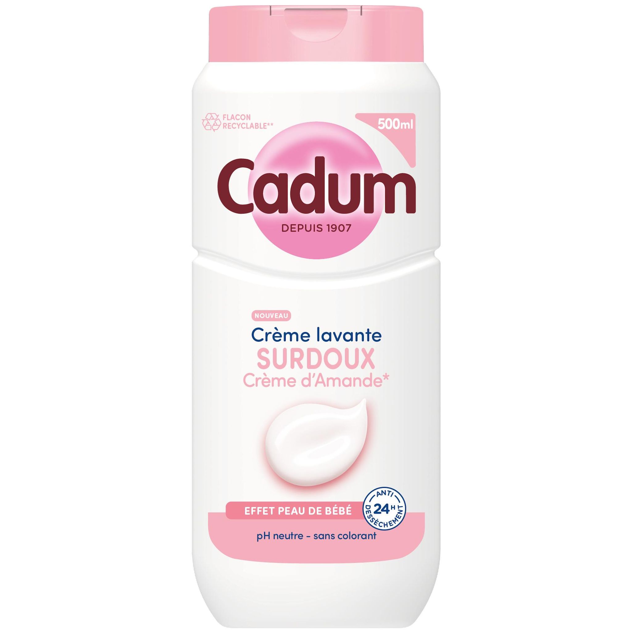 CADUM Crème lavante surdoux crème d'amande 500ml