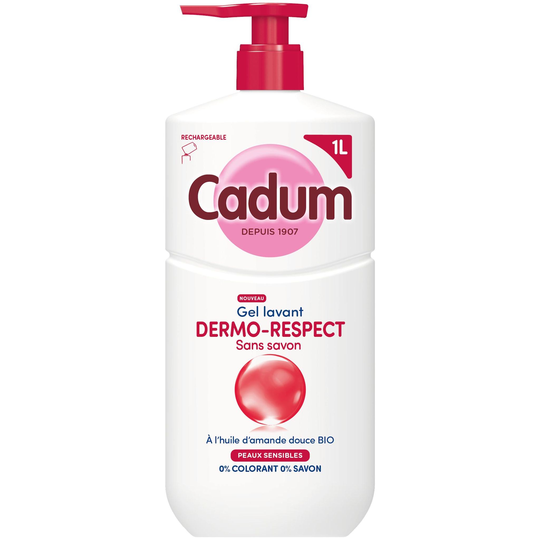 CADUM Gel lavant dermo-respect sans savon 1l