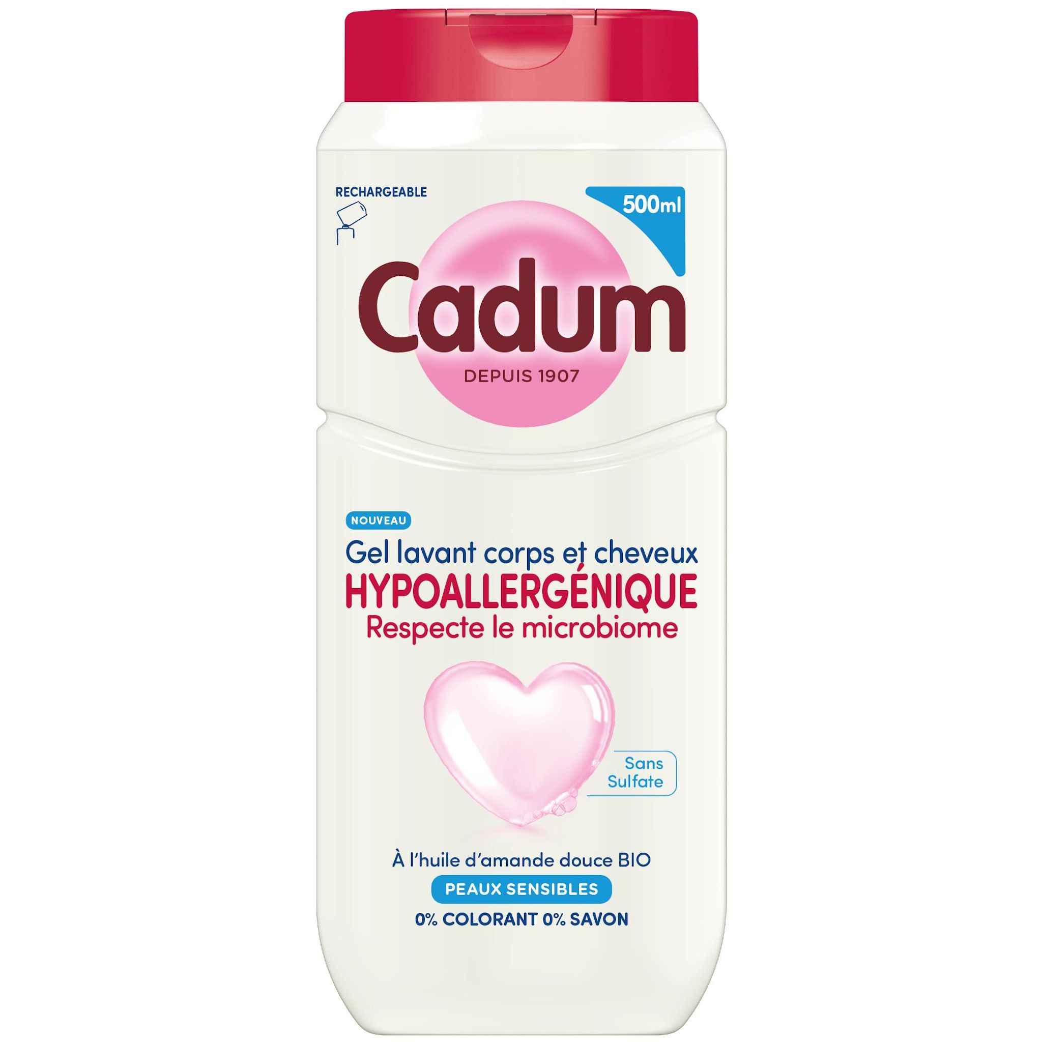 CADUM Gel lavant corps et cheveux hypoallergénique 500ml