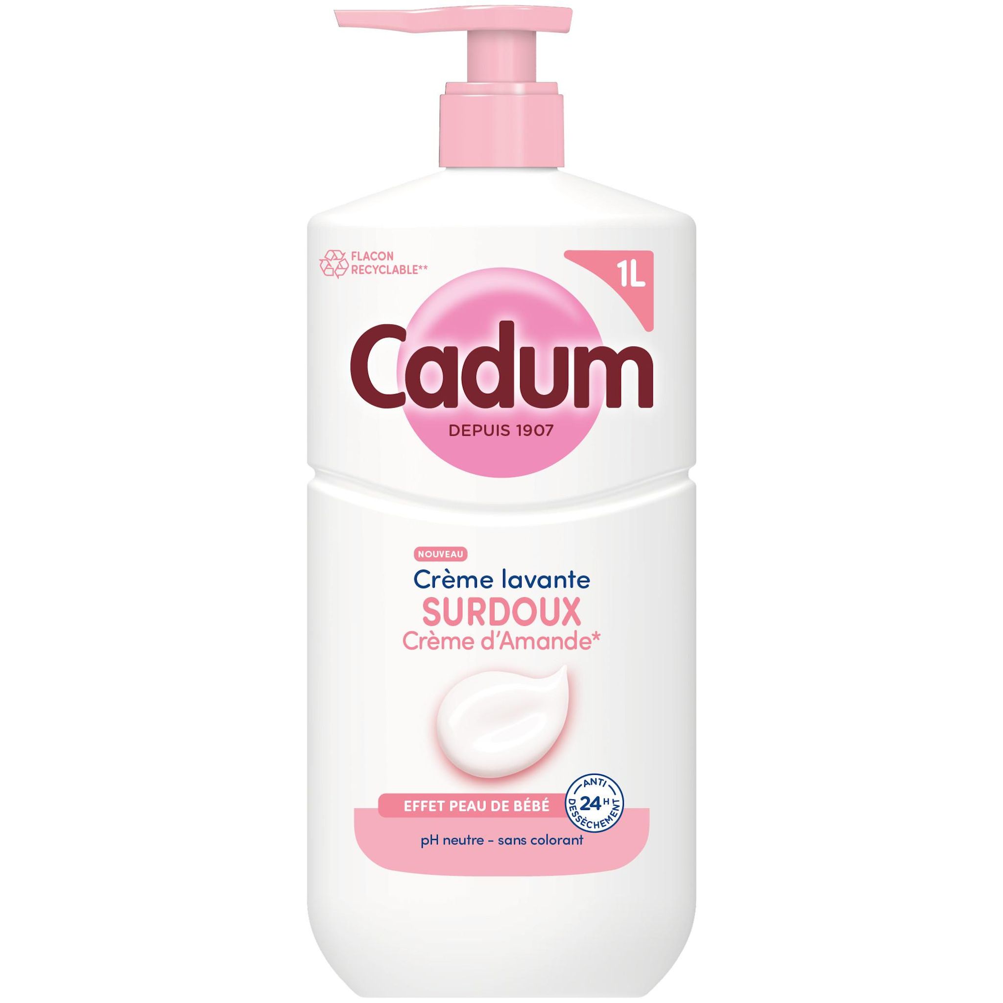 CADUM Crème lavante surdoux crème d'amande 1l