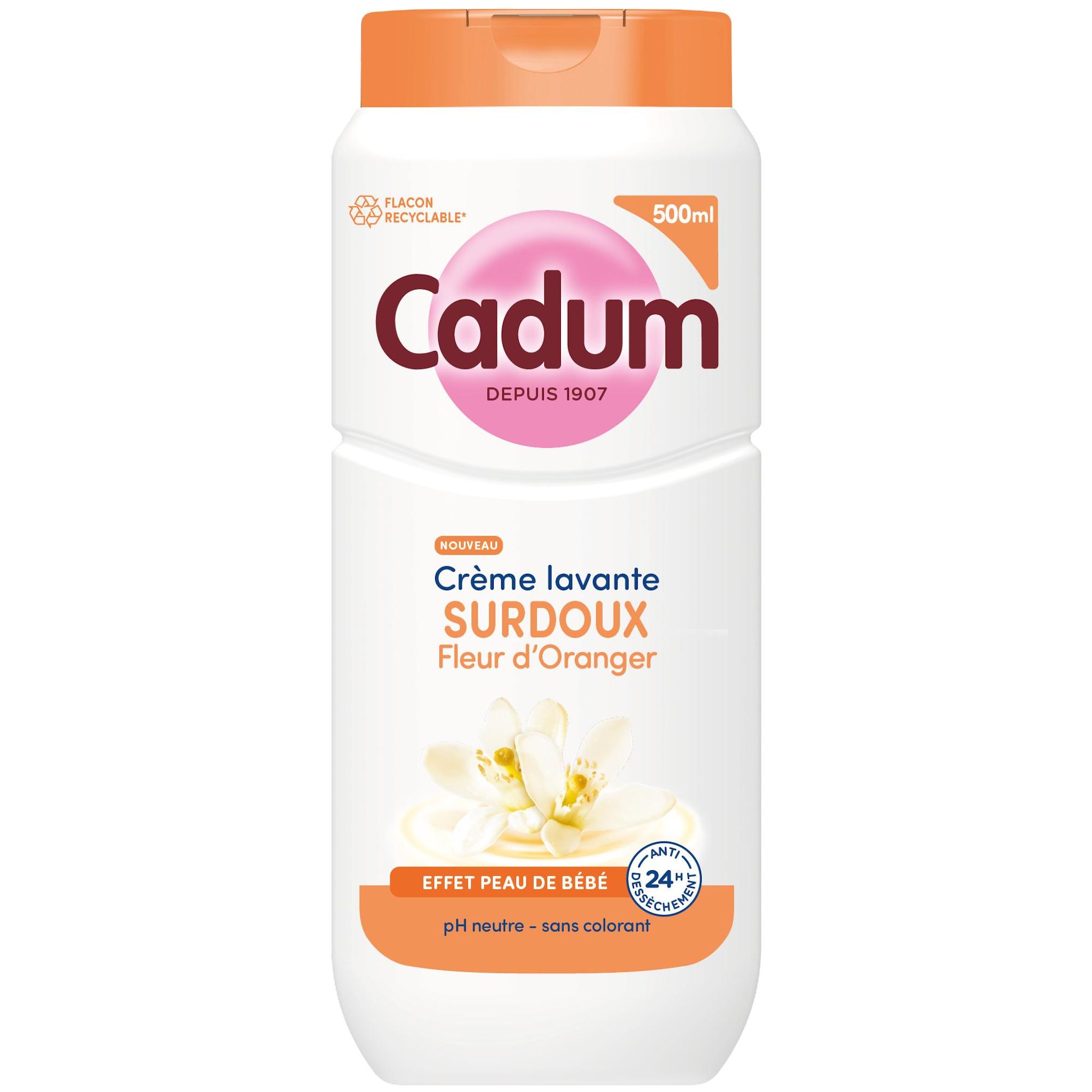 CADUM Crème lavante surdoux fleur d'Oranger 500ml