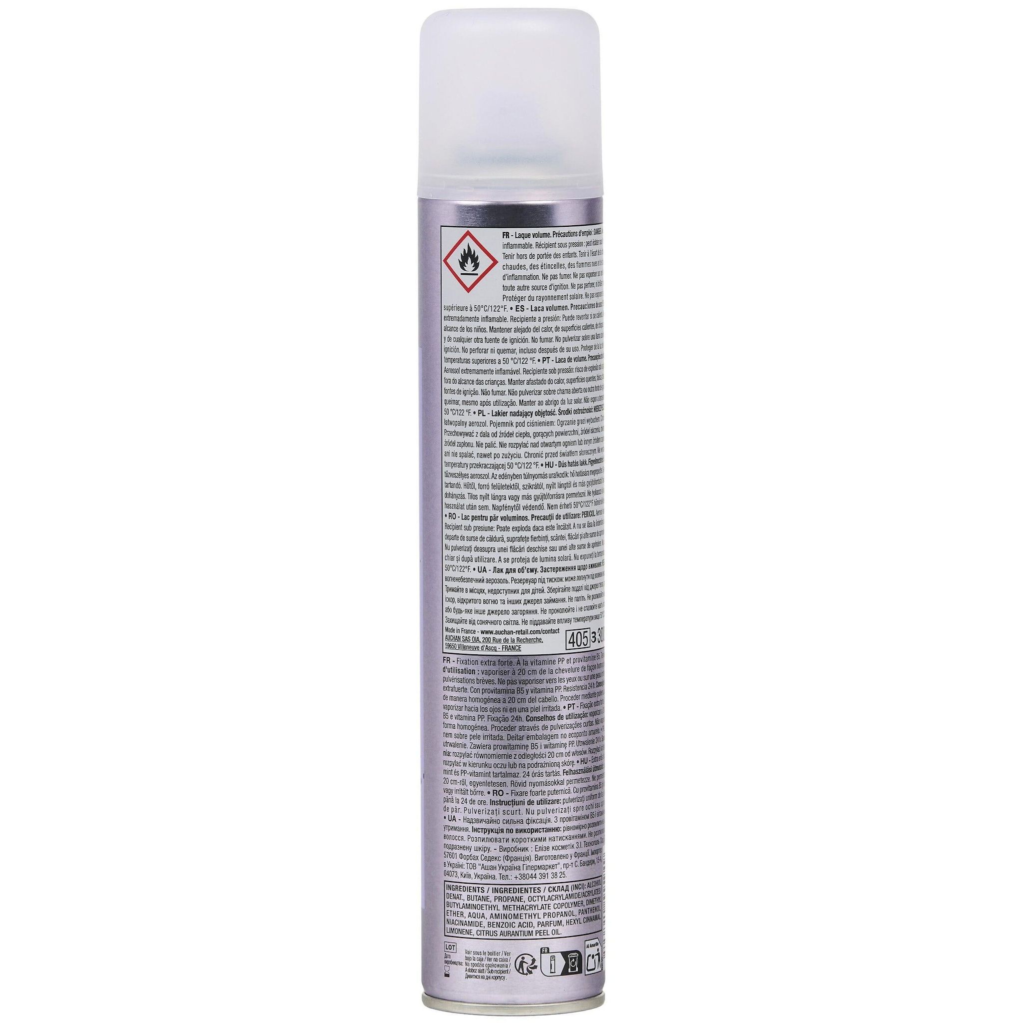 Voir la diapositive 3 : COSMIA Laque volume fixation extra fort force 4 300ml