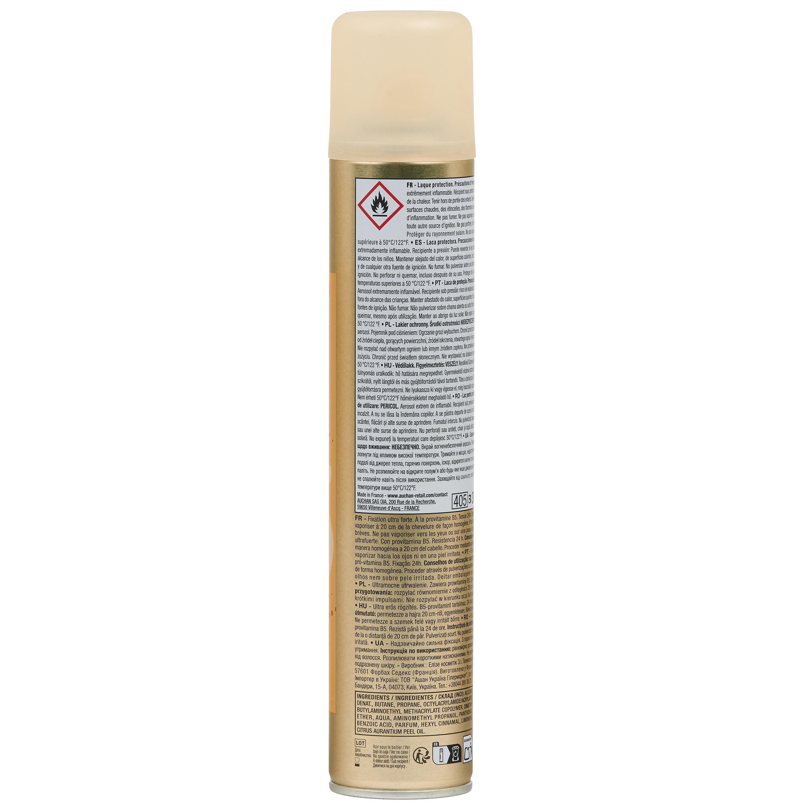 Voir la diapositive 3 : COSMIA Laque protection fixation ultra forte force 5 300ml