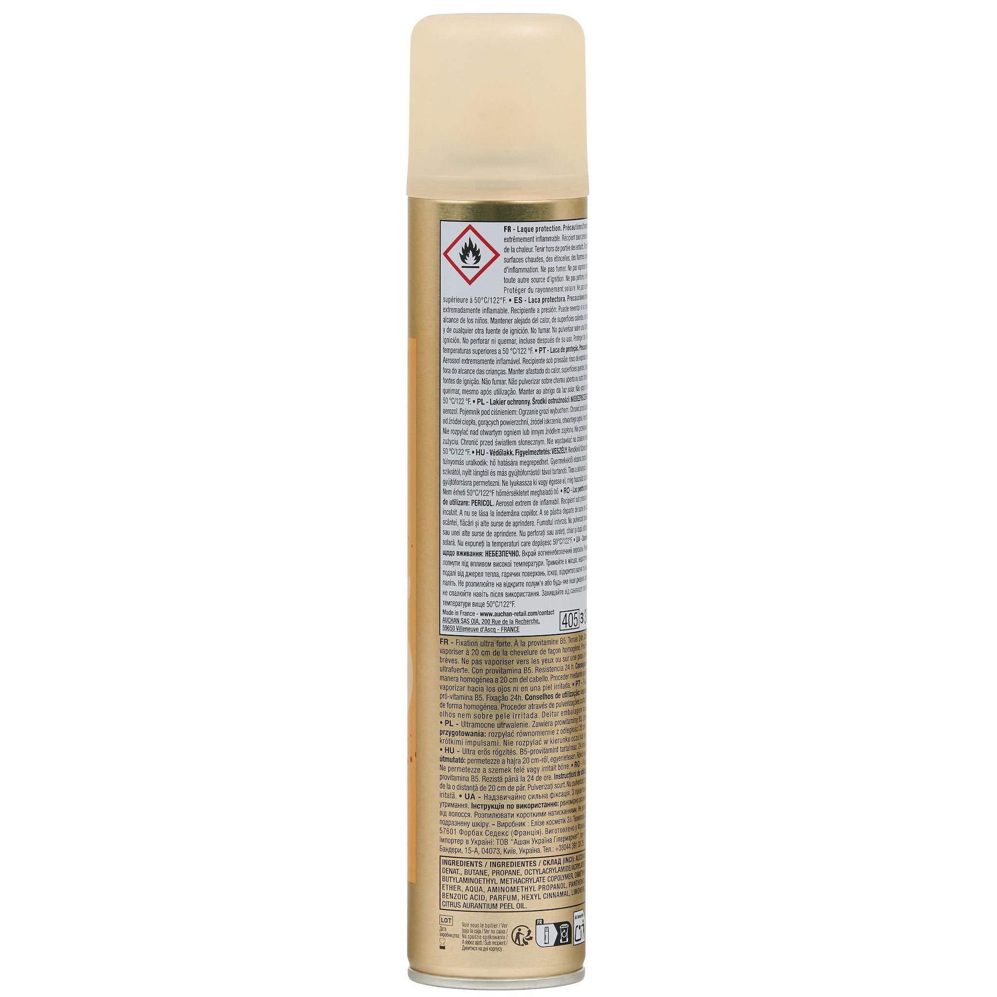 Voir la diapositive 3 : COSMIA Laque protection fixation ultra forte force 5 300ml