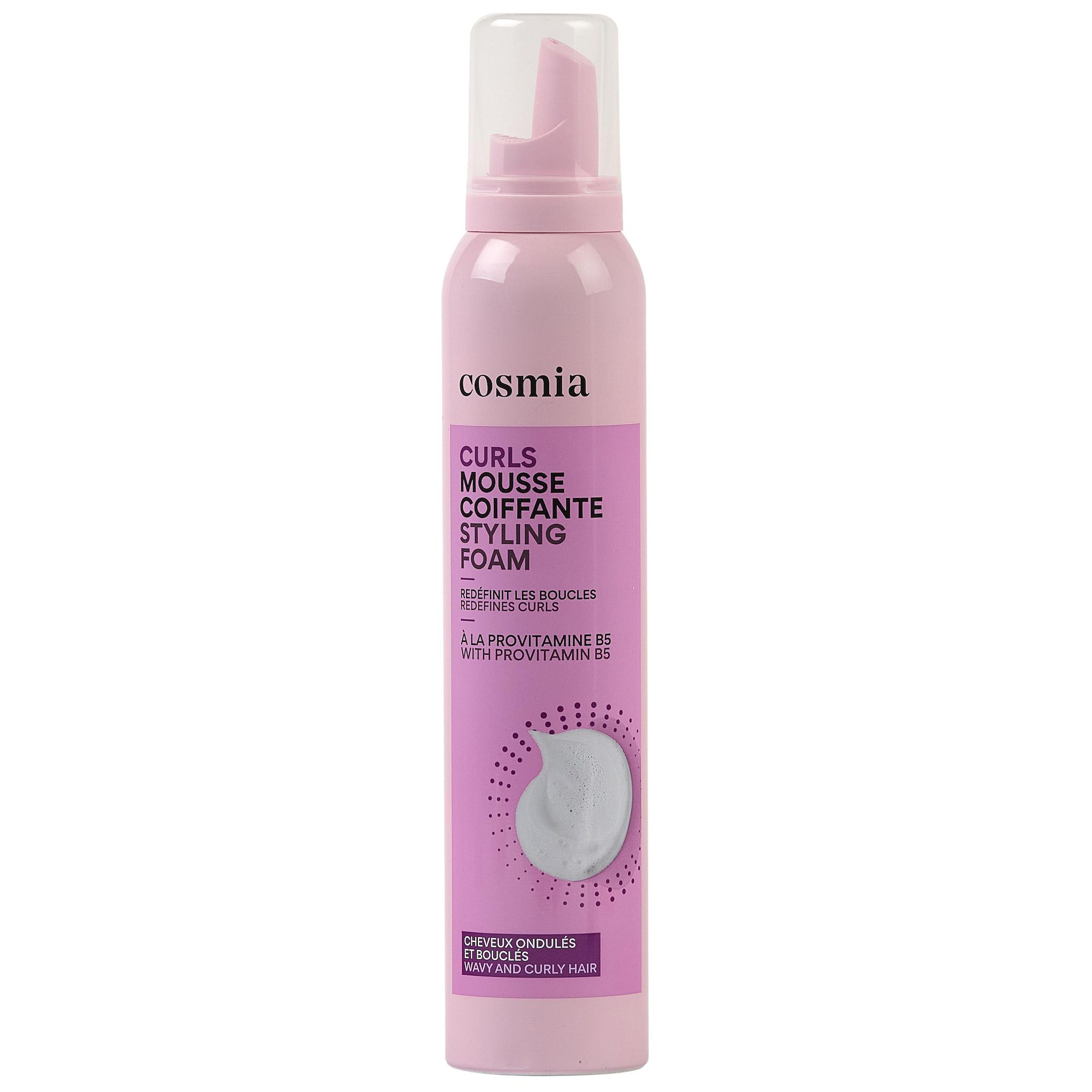 COSMIA Curls Mousse coiffante cheveux ondulés et bouclés 200ml