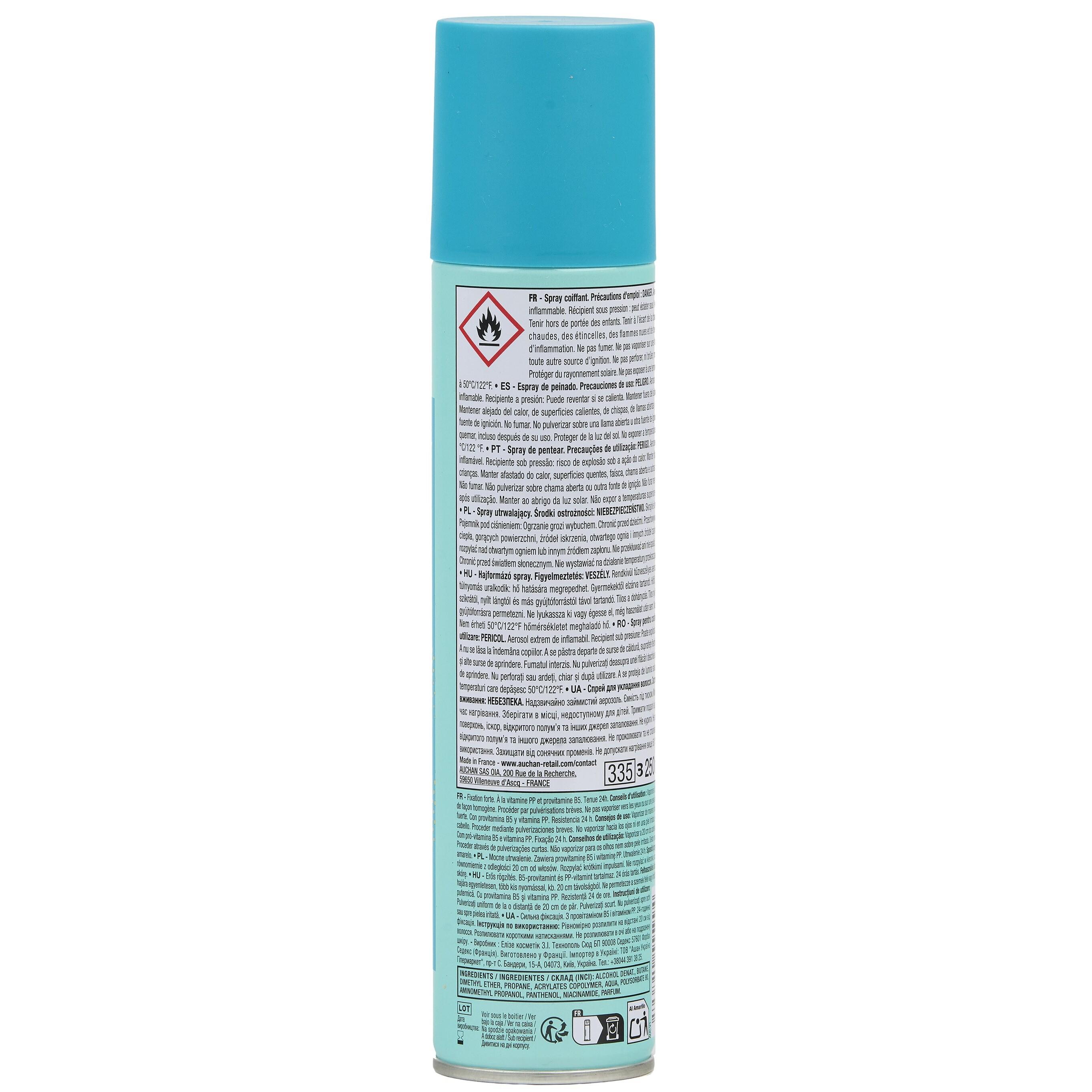 Voir la diapositive 3 : COSMIA Spray coiffant strong fixation forte force 3 250ml