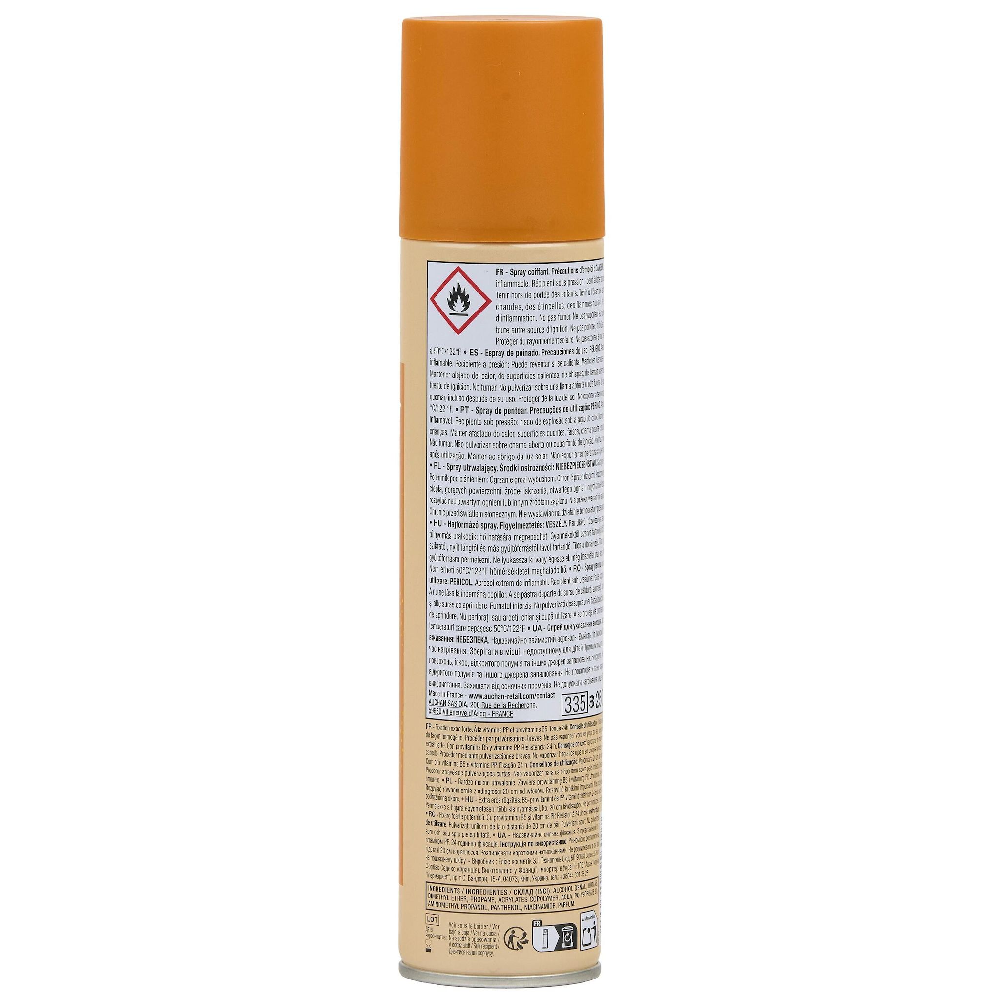 Voir la diapositive 2 : COSMIA Spray coiffant extra strong fixation extra forte force 4 250ml
